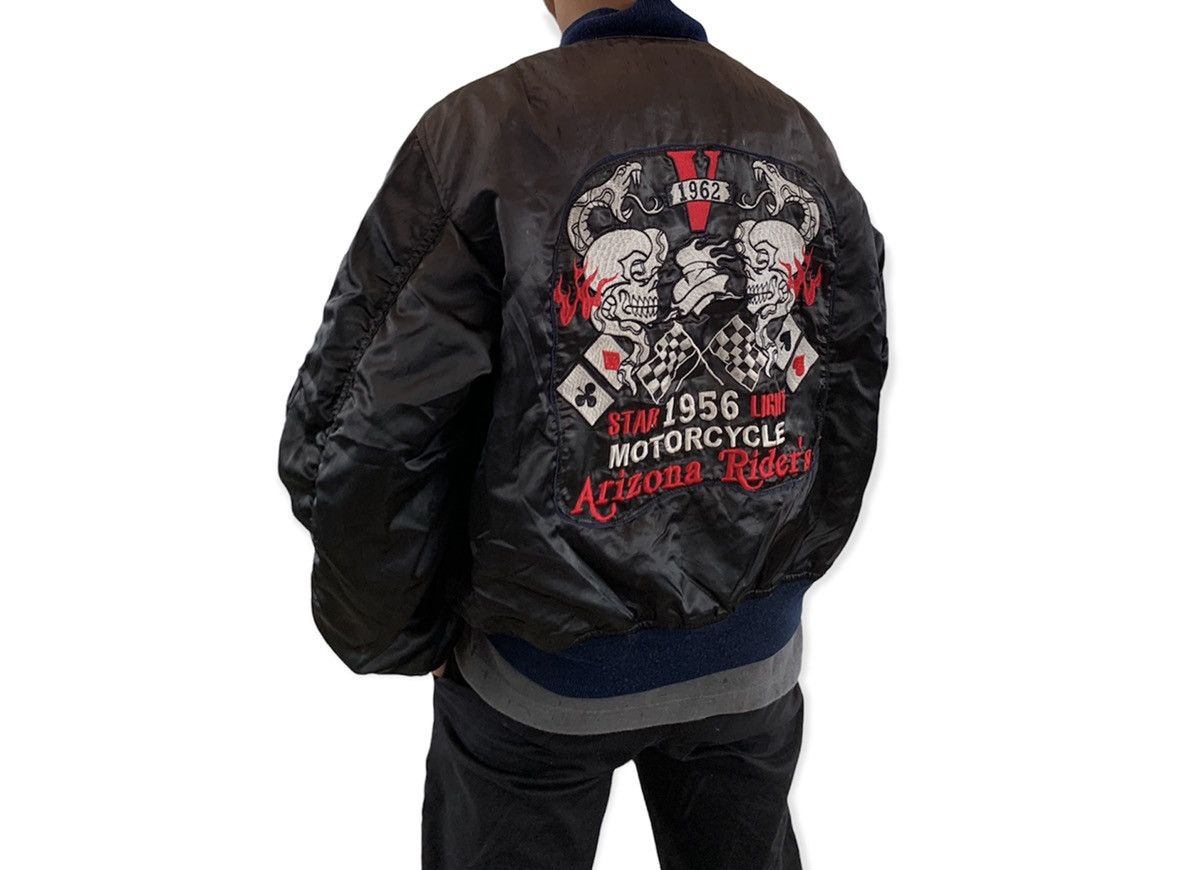 Vintage 🪖Vintage American Arizona Riders Motorcycle Bomber Jacket Size US M / EU 48-50 / 2 - 14 Thumbnail