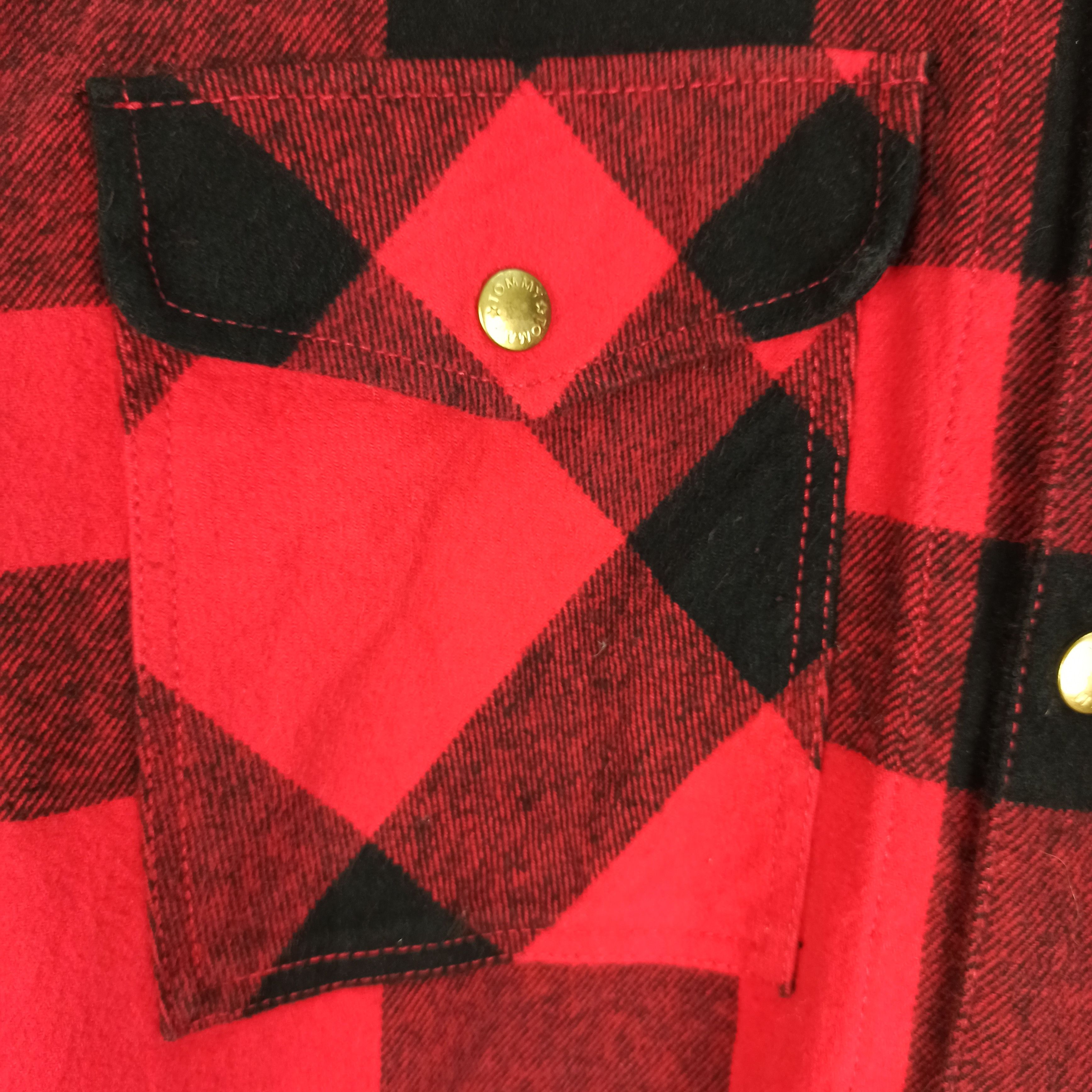 Tommy Hilfiger 🔥STEALS🔥 Rare TOMMY Sherpa Lined Flannel Shirt Jacket Size US XL / EU 56 / 4 - 5 Thumbnail