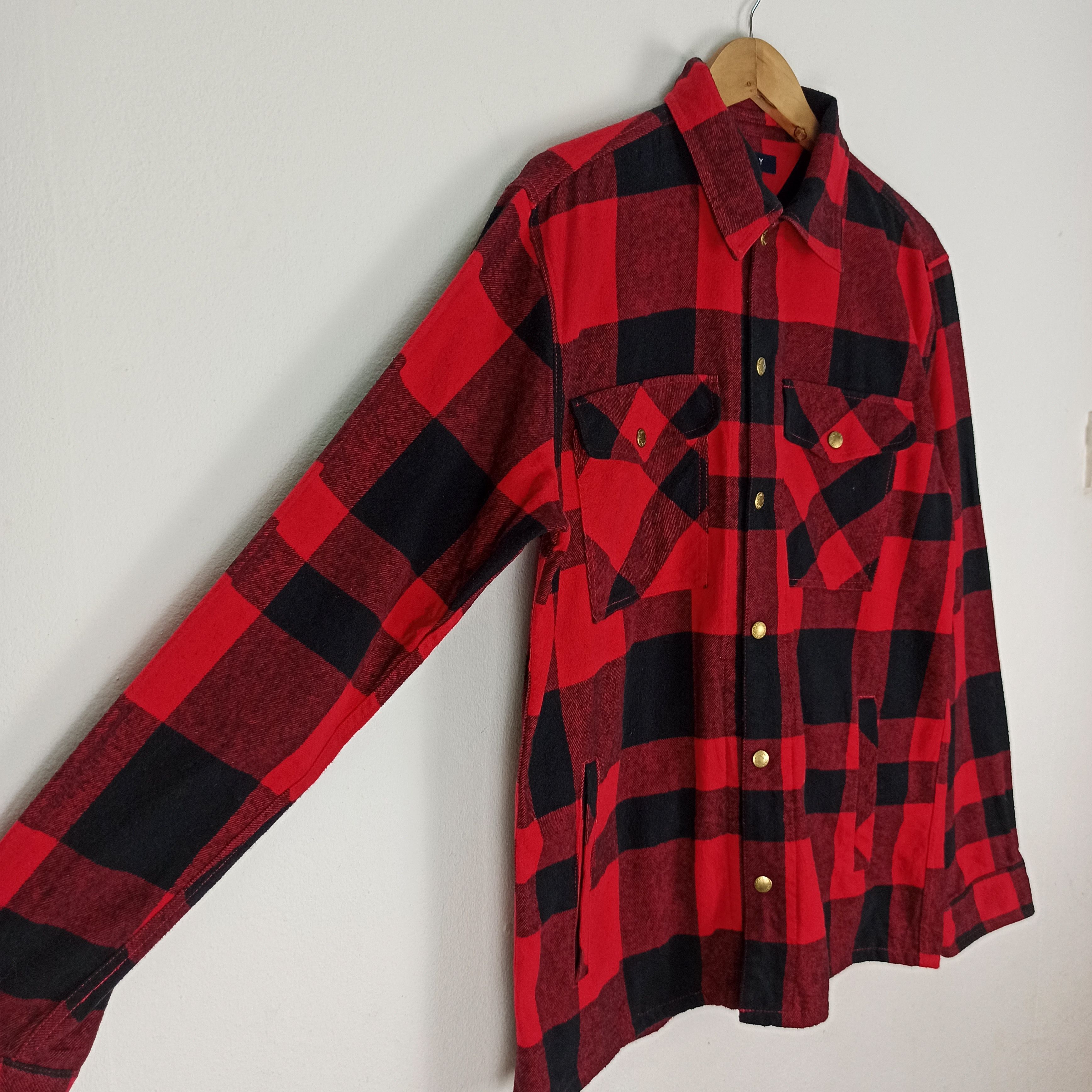 Tommy Hilfiger 🔥STEALS🔥 Rare TOMMY Sherpa Lined Flannel Shirt Jacket Size US XL / EU 56 / 4 - 2 Thumbnail