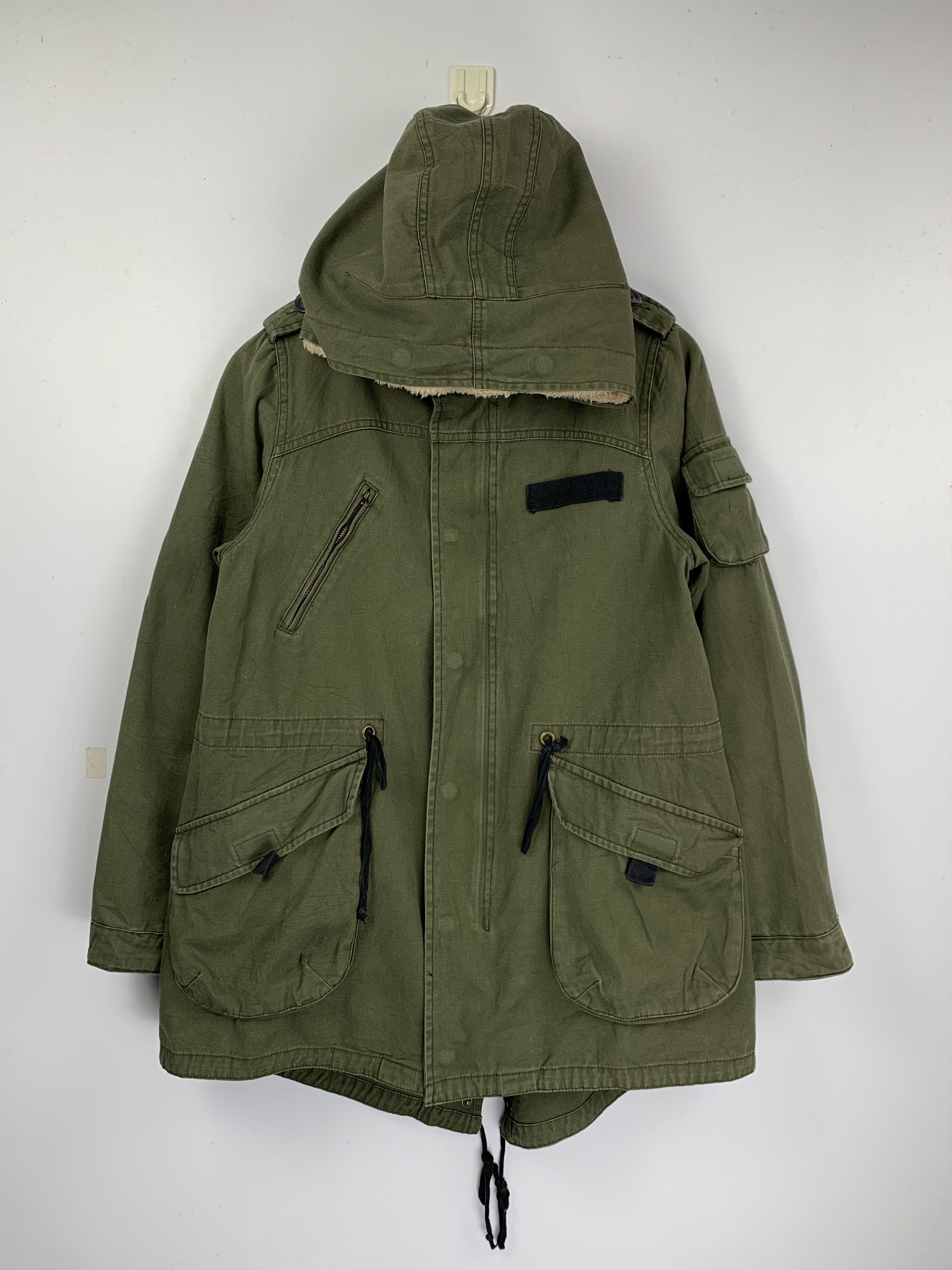 Japanese Brand Vintage REAC Multi Pocket Hoodie Zip Up Parka Jacket Size US M / EU 48-50 / 2 - 1 Thumbnail