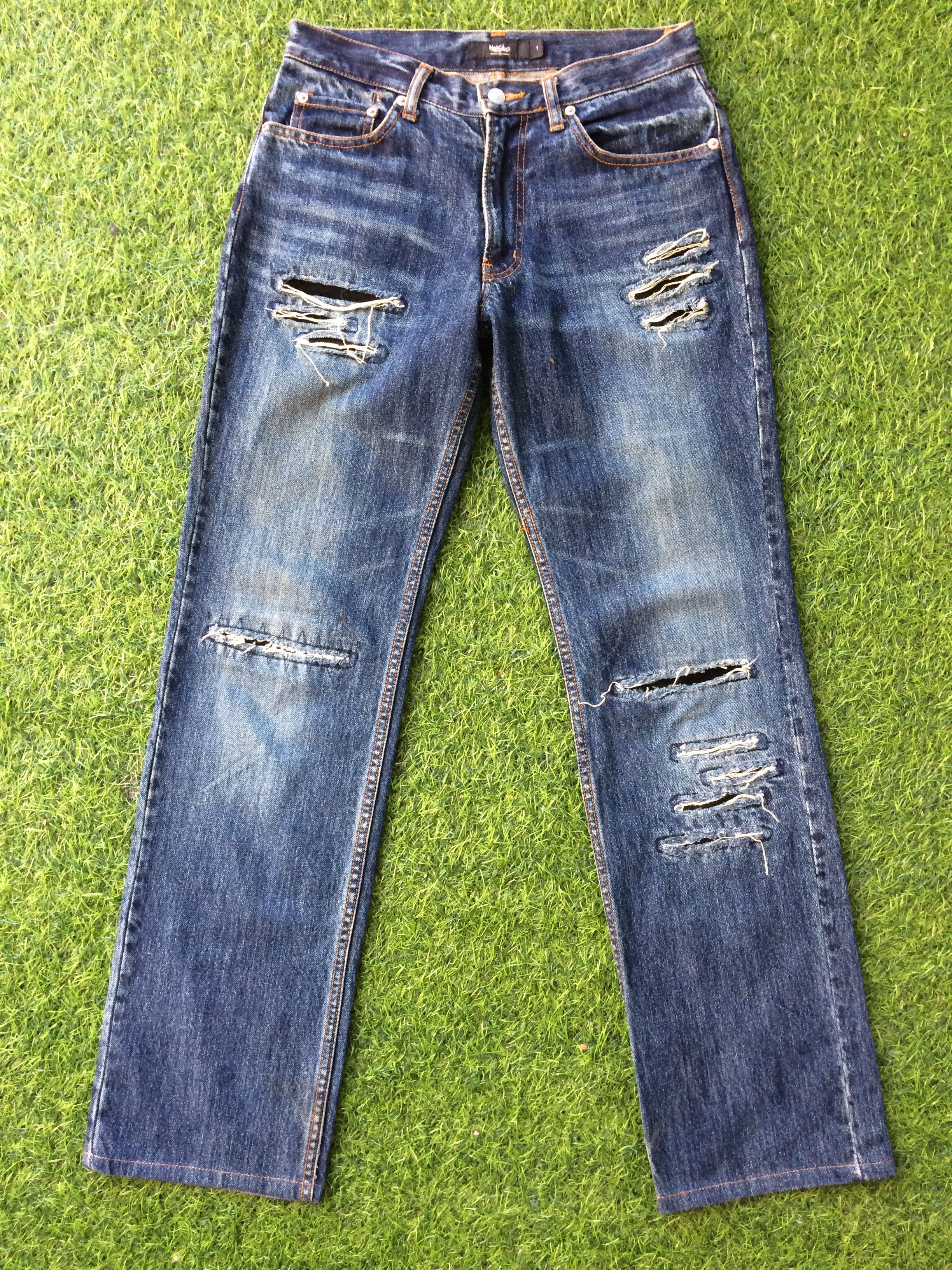 Japanese Brand Japanese Distressed Denim #D-185 Size 28" / US 6 / IT 42 - 1 Thumbnail