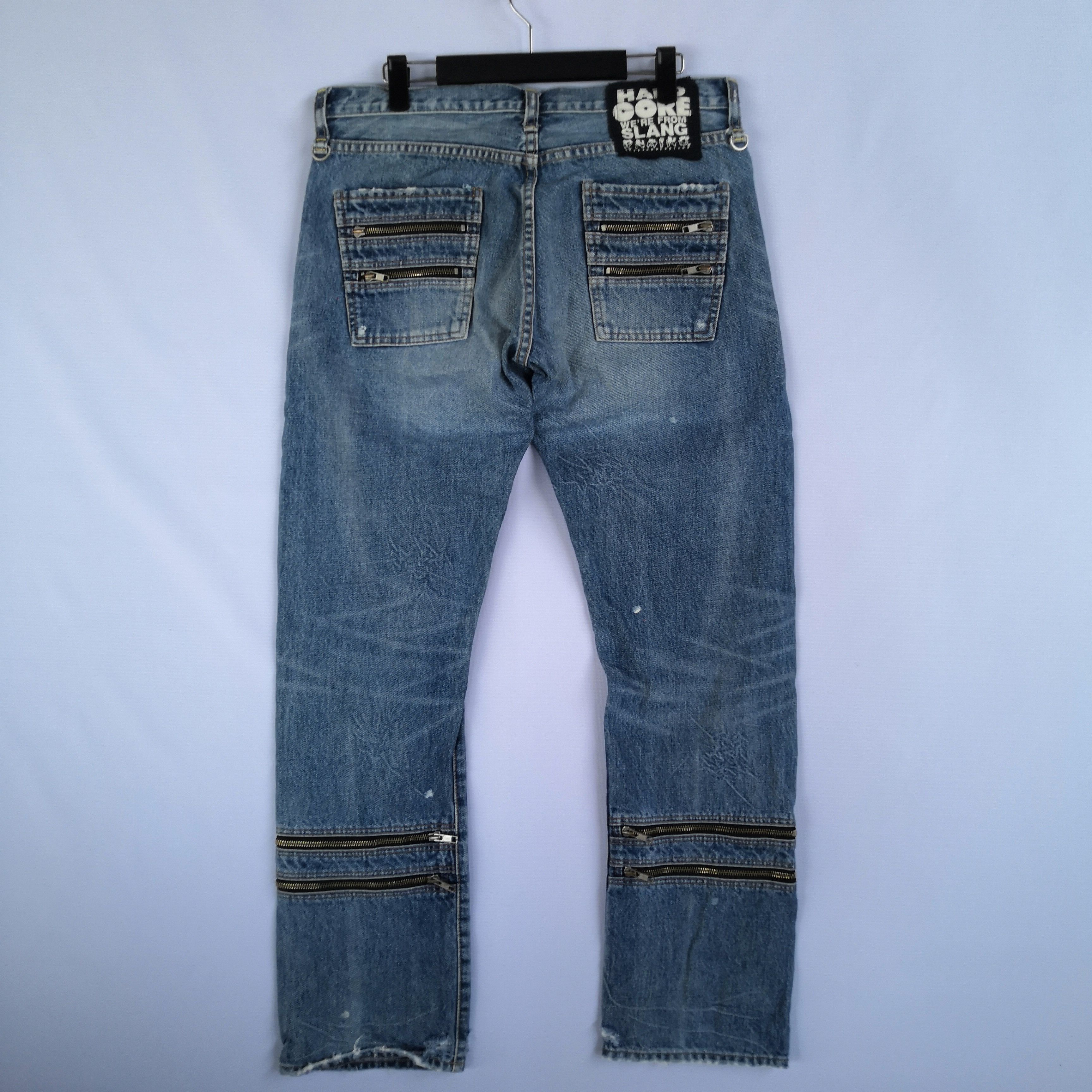 Japanese Brand Seditionaries Hard Core Denim Pants Multi Zipper Punk Jeans Size US 32 / EU 48 - 8 Thumbnail