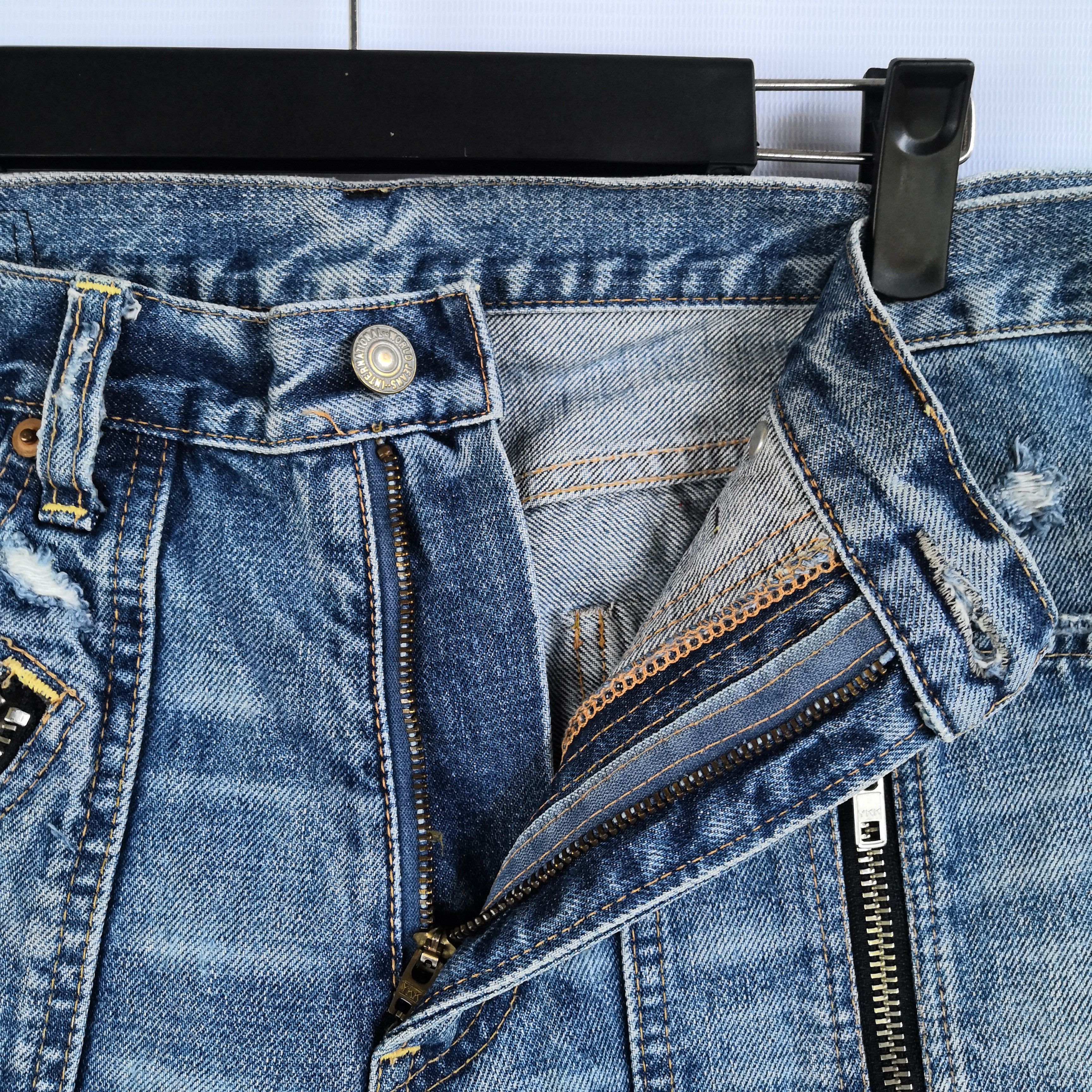 Japanese Brand Seditionaries Hard Core Denim Pants Multi Zipper Punk Jeans Size US 32 / EU 48 - 10 Thumbnail