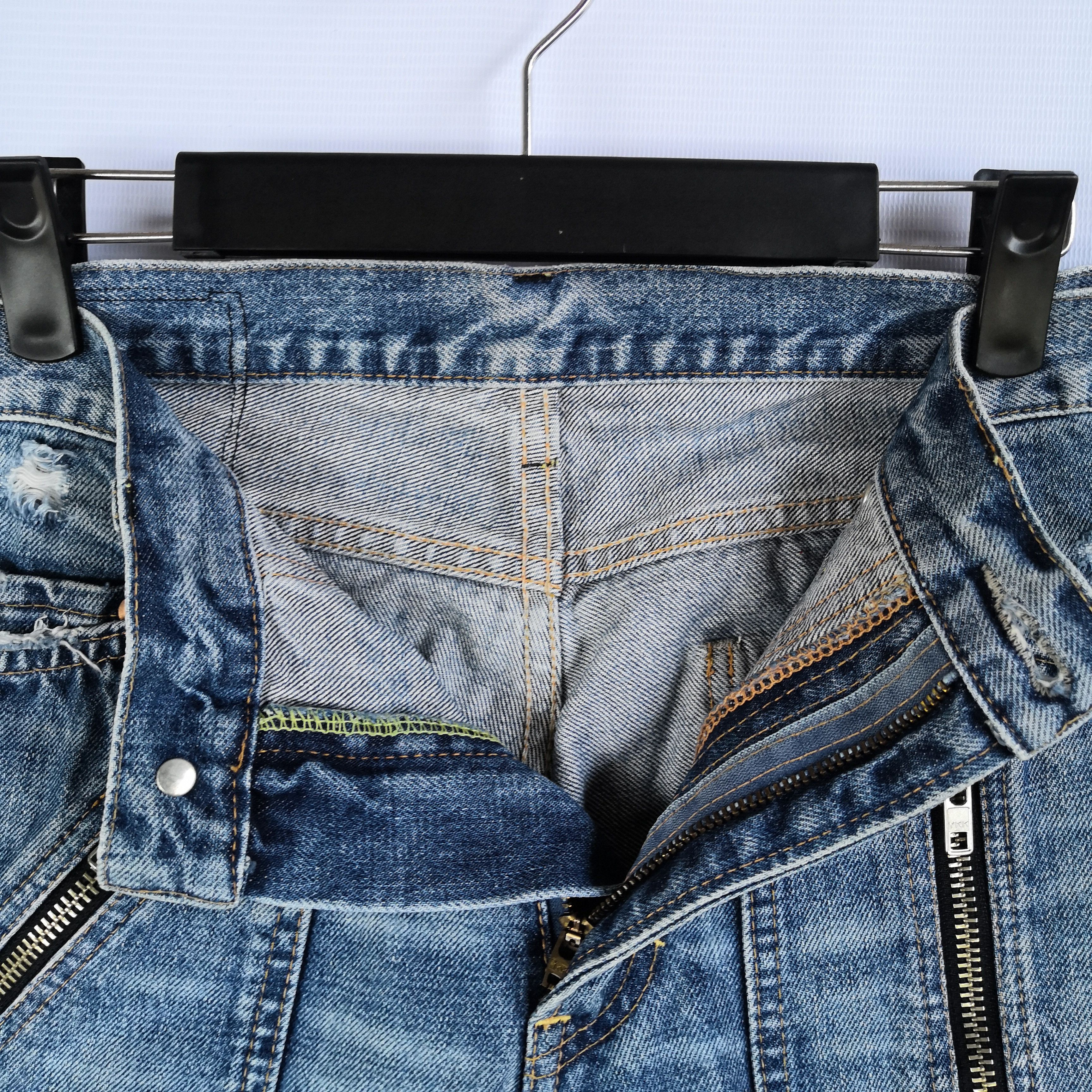 Japanese Brand Seditionaries Hard Core Denim Pants Multi Zipper Punk Jeans Size US 32 / EU 48 - 11 Thumbnail