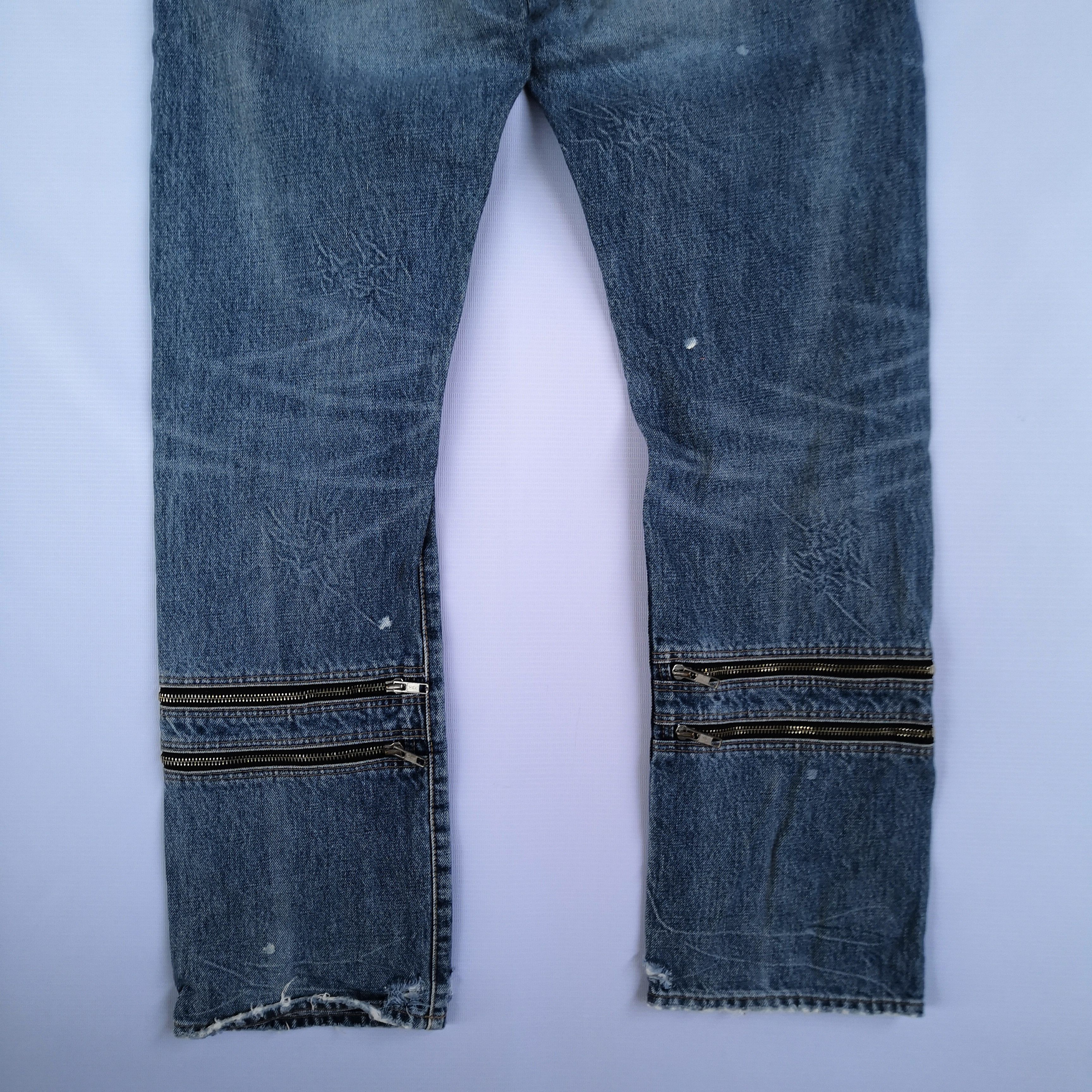 Japanese Brand Seditionaries Hard Core Denim Pants Multi Zipper Punk Jeans Size US 32 / EU 48 - 7 Thumbnail