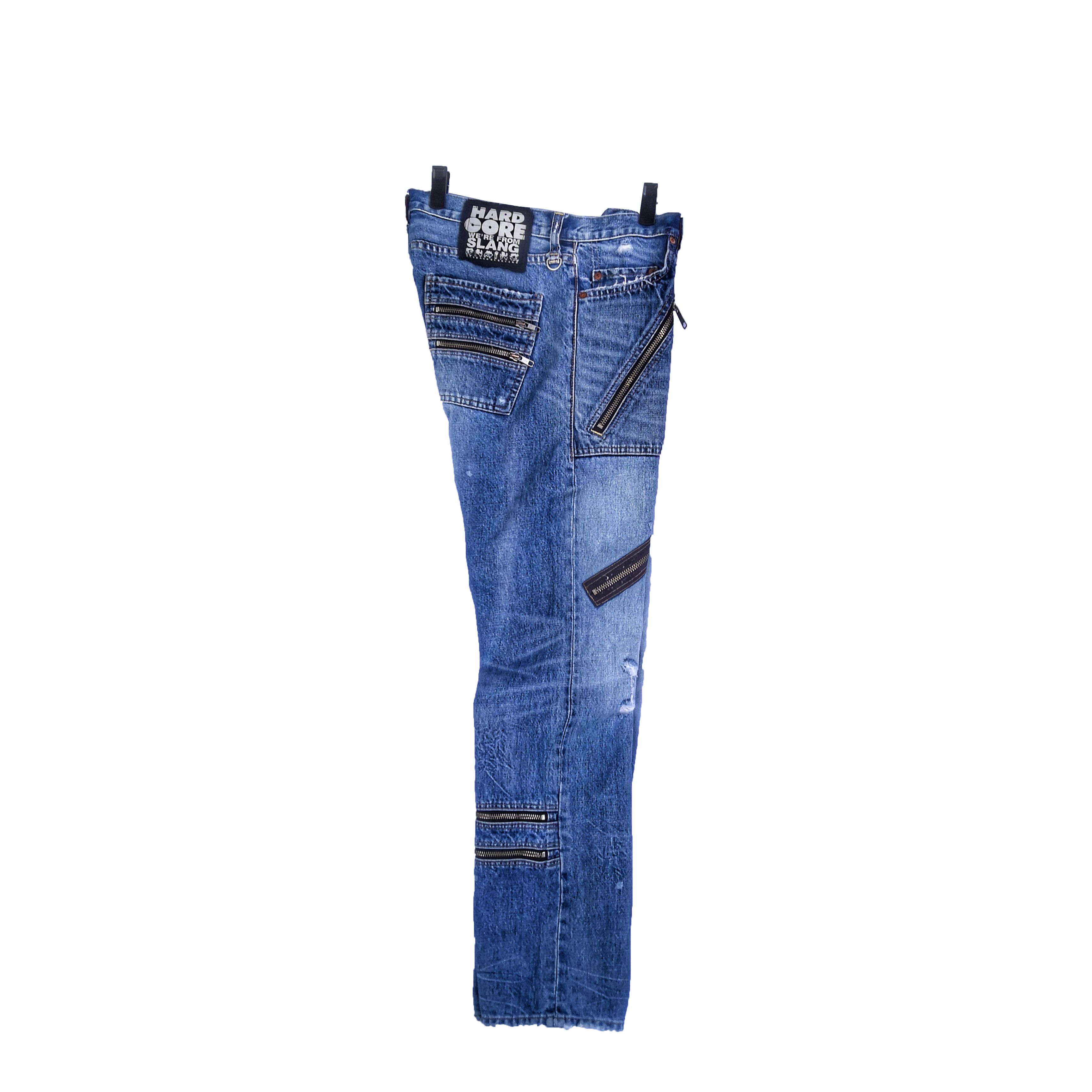 Japanese Brand Seditionaries Hard Core Denim Pants Multi Zipper Punk Jeans Size US 32 / EU 48 - 14 Thumbnail