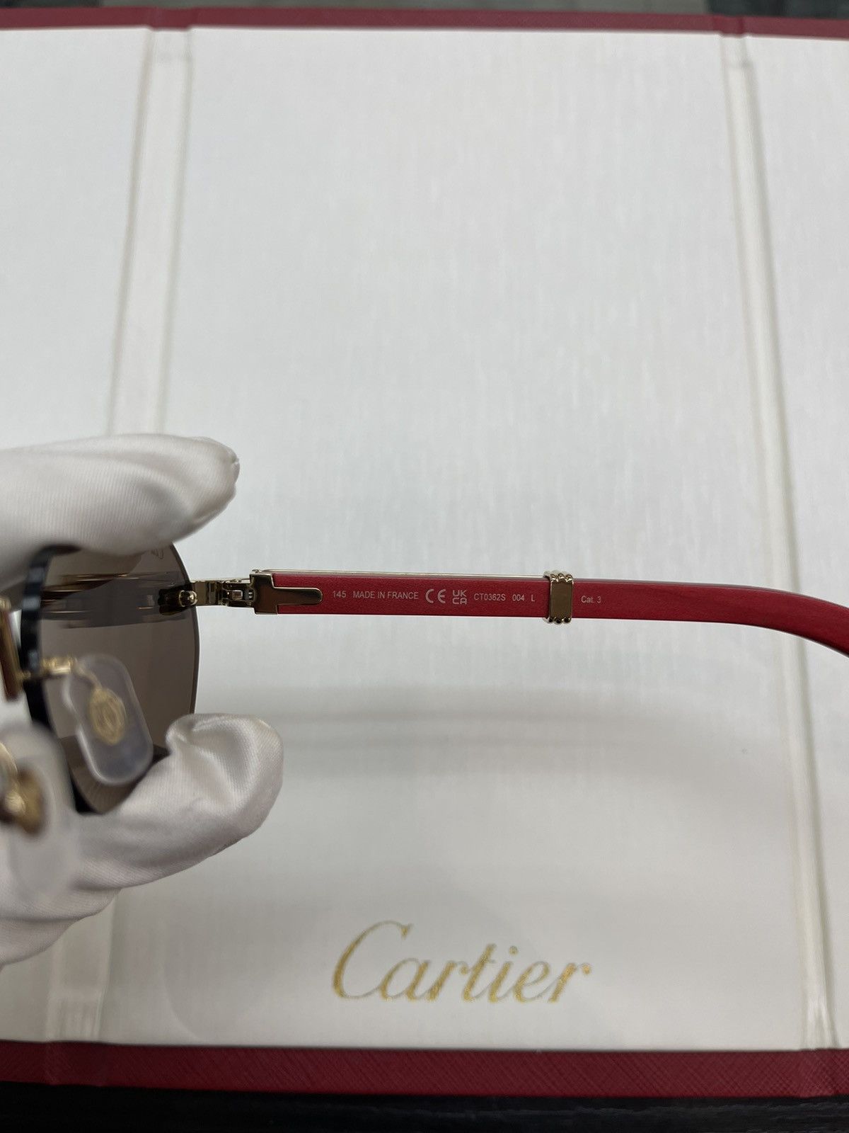 Cartier Cartier Red Woods Sunglasses 2023 Noble Collection Size ONE SIZE - 3 Thumbnail