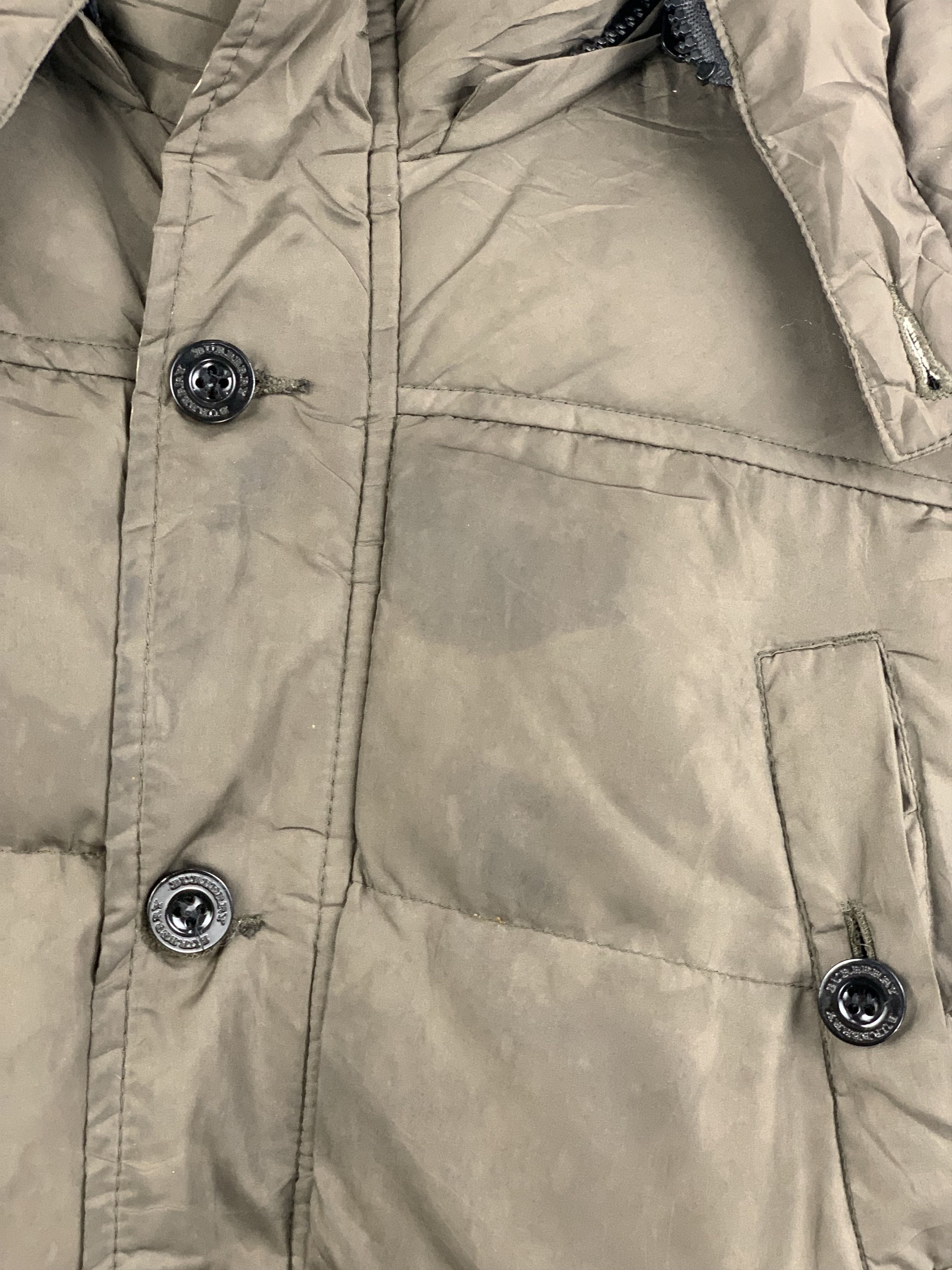 Burberry Vintage BURBERRY Kids Puffer Hoodie Zip Up Jacket Size US XXS / EU 40 - 10 Thumbnail