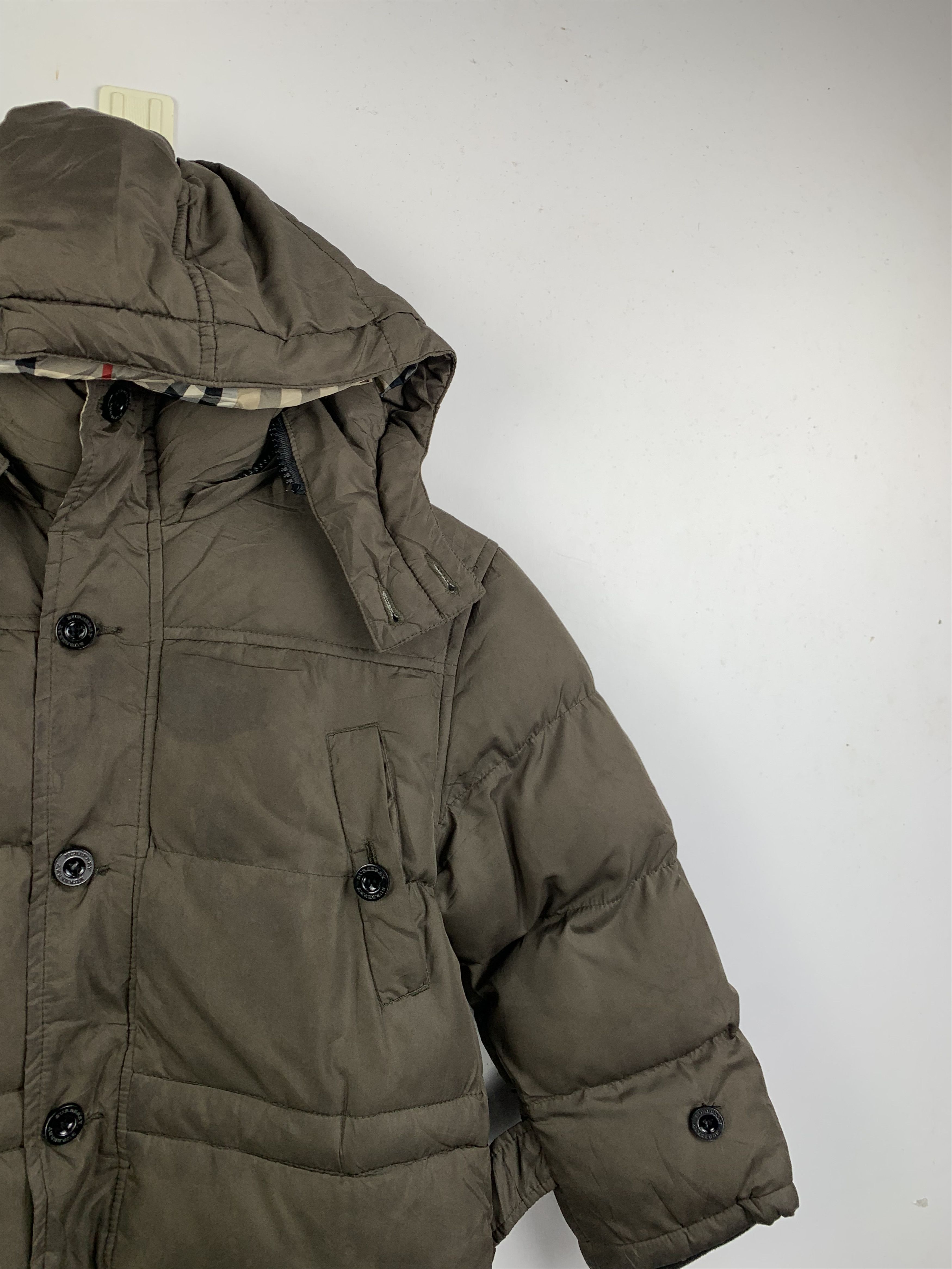 Burberry Vintage BURBERRY Kids Puffer Hoodie Zip Up Jacket Size US XXS / EU 40 - 4 Thumbnail
