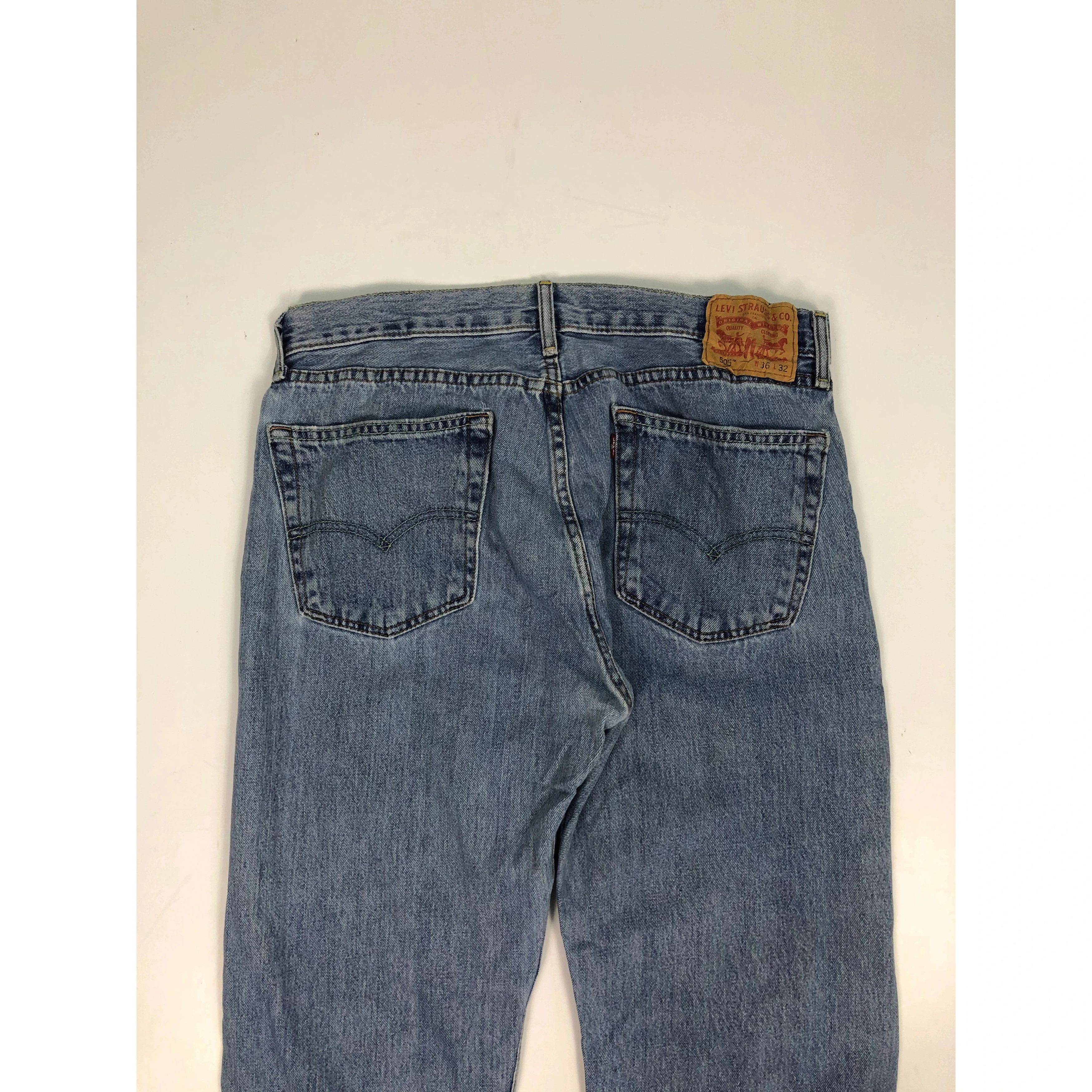 Levi's Vintage Levis 505 Faded Denim DP0069 Size US 34 / EU 50 - 4 Thumbnail
