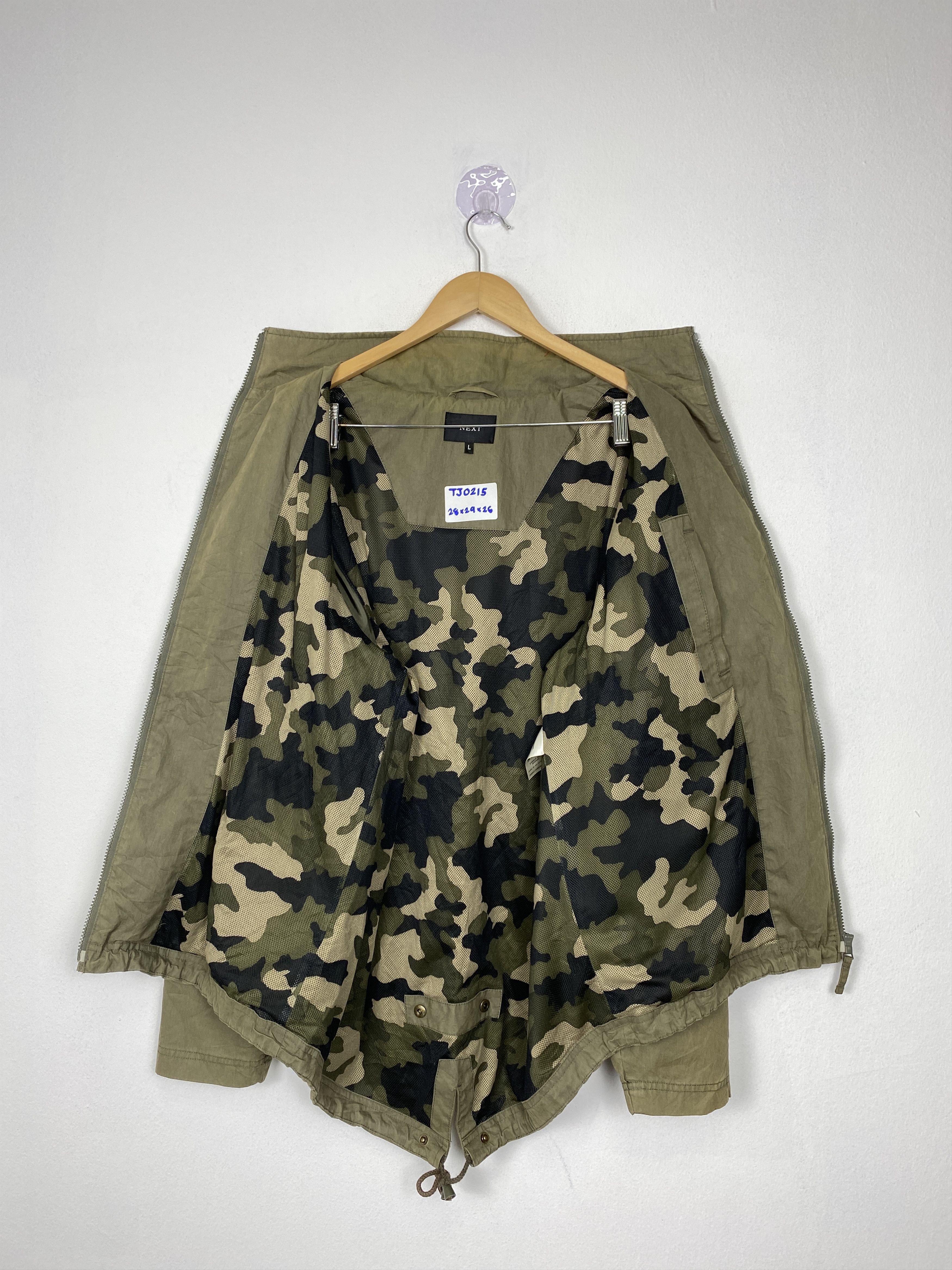NEXT Vintage NEXT Camo Lining Full Zip Twill Canvas Jacket Size US L / EU 52-54 / 3 - 2 Thumbnail