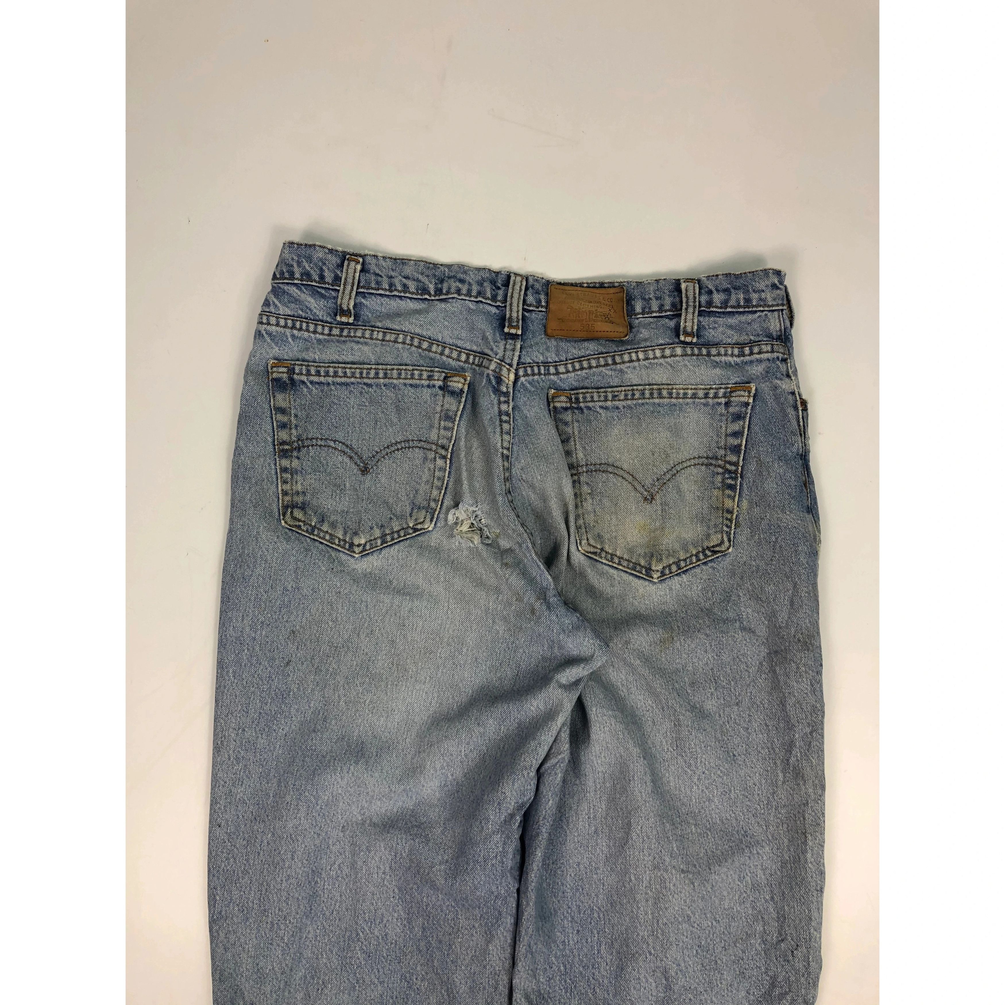 Levi's × Vintage Vintage 90s Levis 535 Distressed Denim Pant DP0070 Size US 34 / EU 50 - 4 Thumbnail