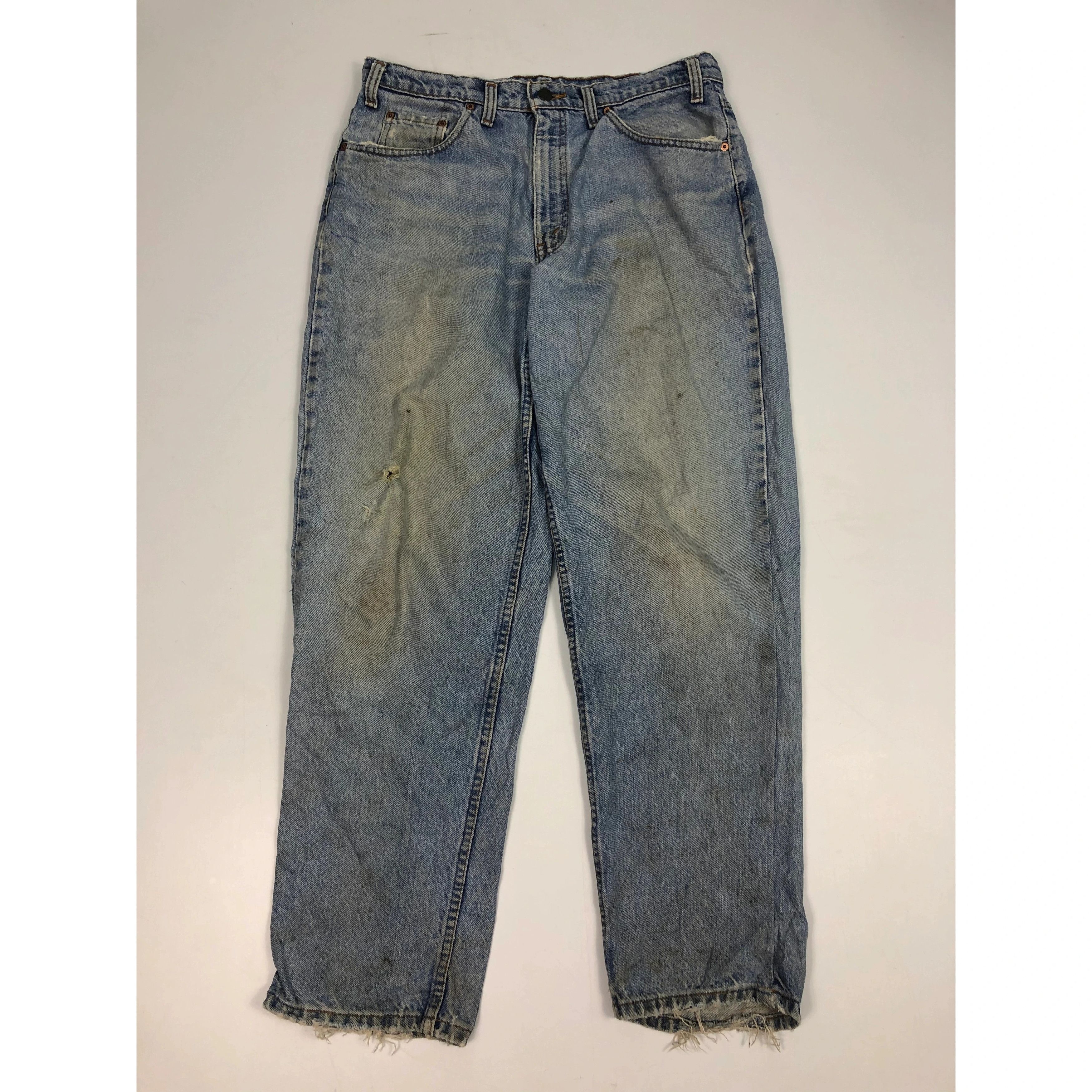 image of 90's Levis 535 Distressed Denim Pant in Light Blue Jeans, Men's (Size 34)