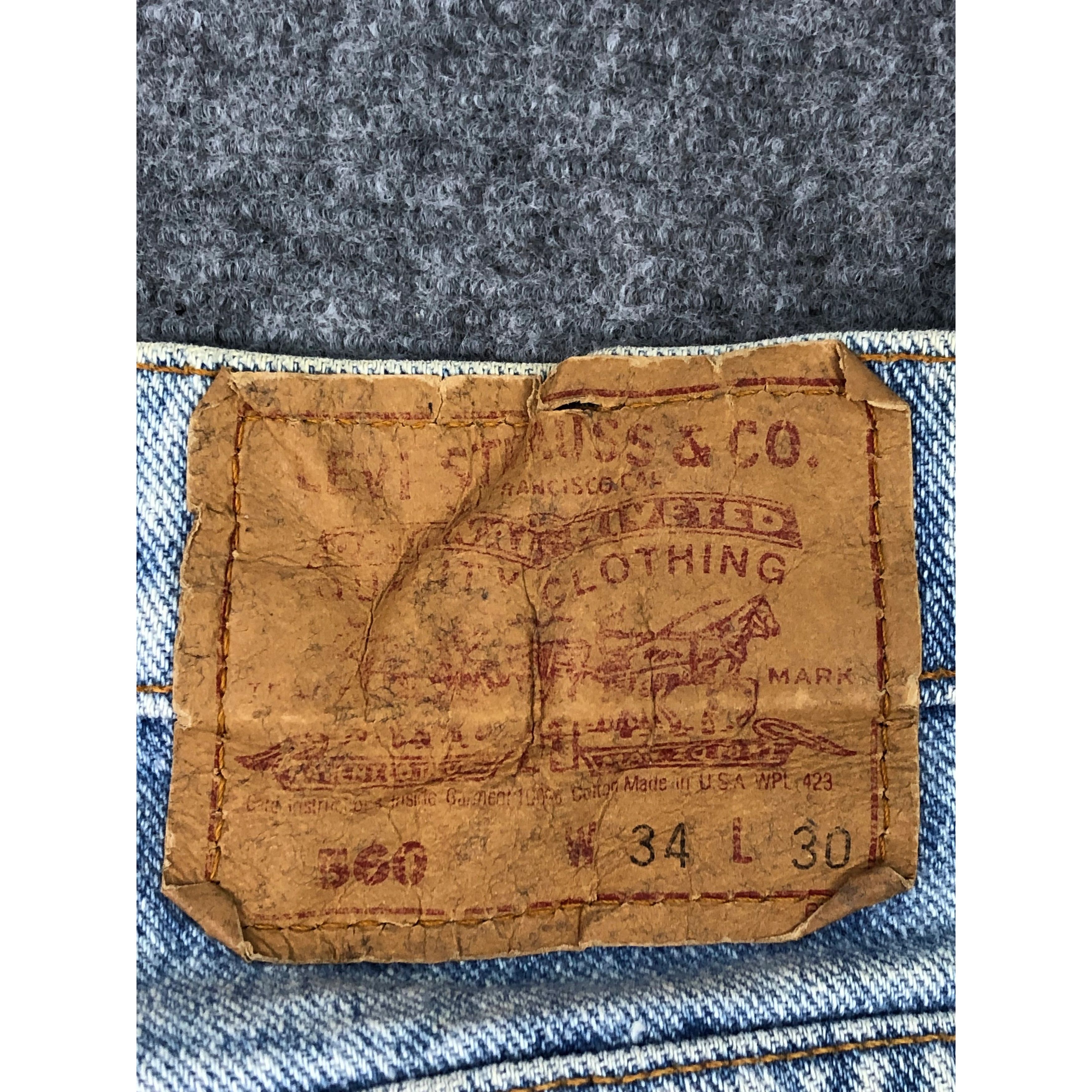 Levi's × Vintage Vintage 90s Levis 560 Made In USA Blue Denim DP0218 Size US 34 / EU 50 - 5 Thumbnail