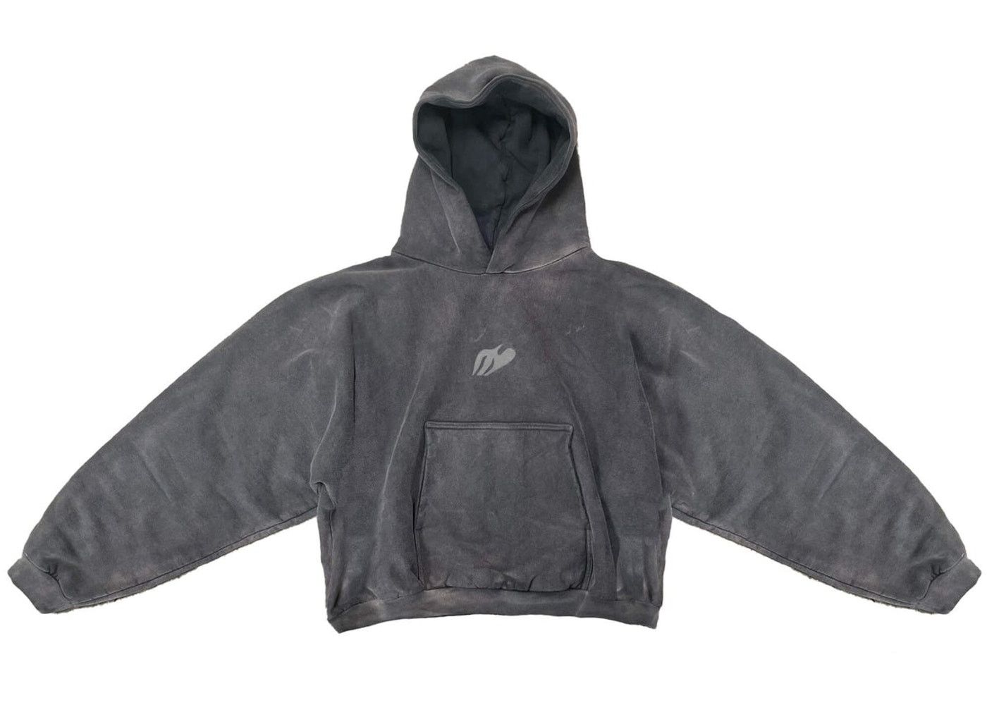 image of Kanye West Yeezy "donda Slam Sun Faded Hoodie" in Black, Men's (Size 2XL)