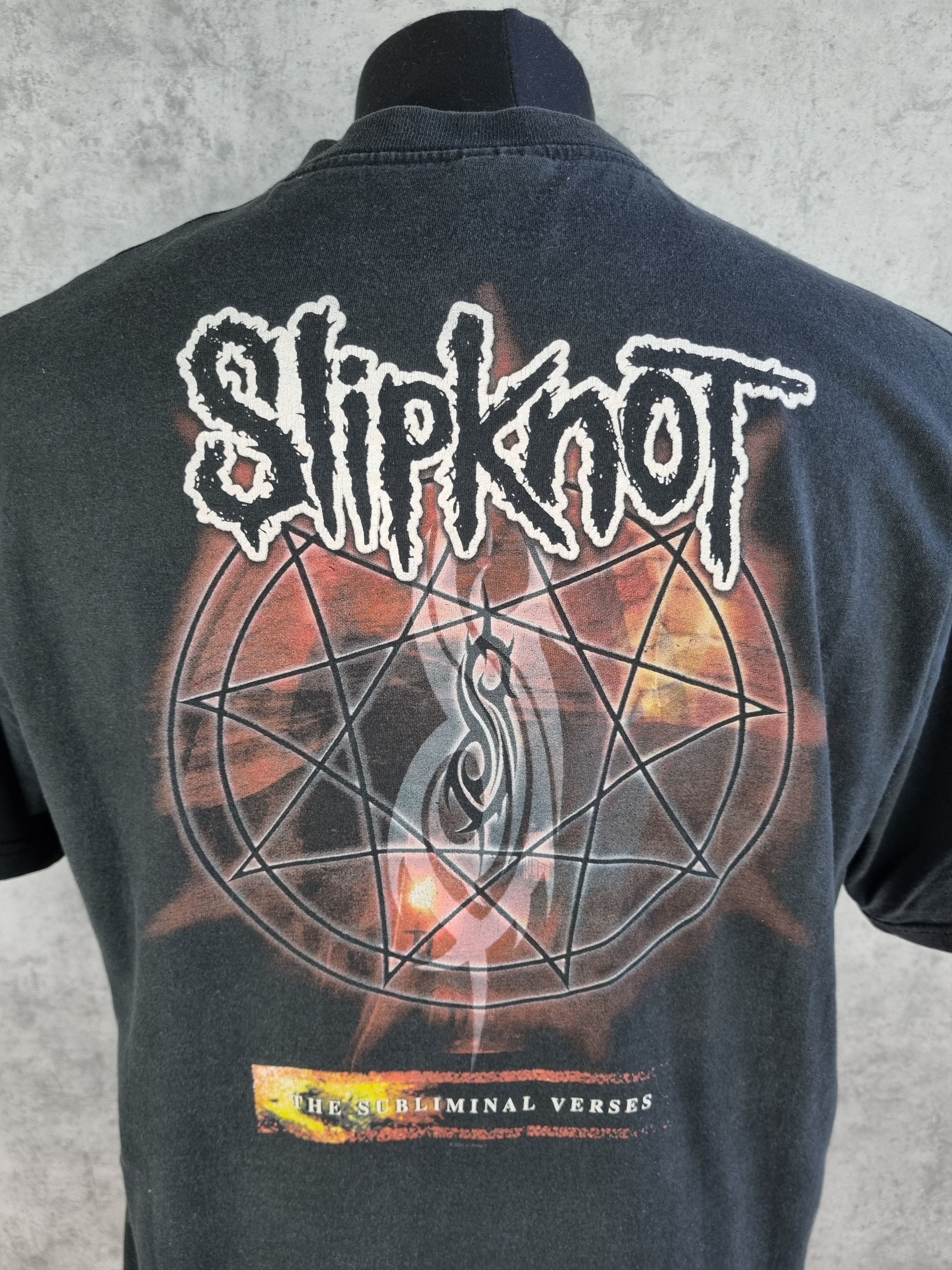 Band Tees × Vintage Rare Vintage Faded Slipknot Band Tee Shirt Size US L / EU 52-54 / 3 - 4 Thumbnail