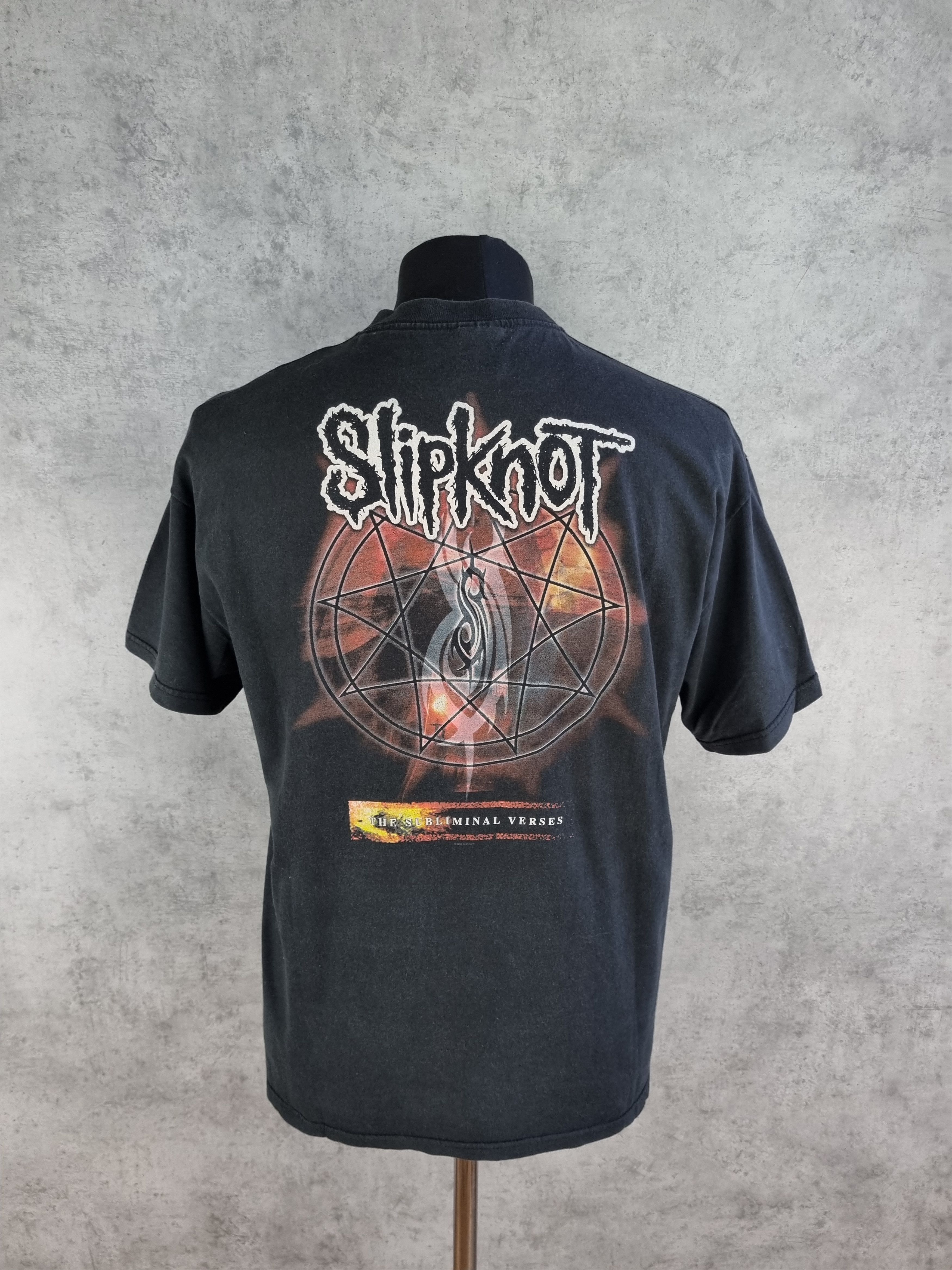 Band Tees × Vintage Rare Vintage Faded Slipknot Band Tee Shirt Size US L / EU 52-54 / 3 - 3 Thumbnail
