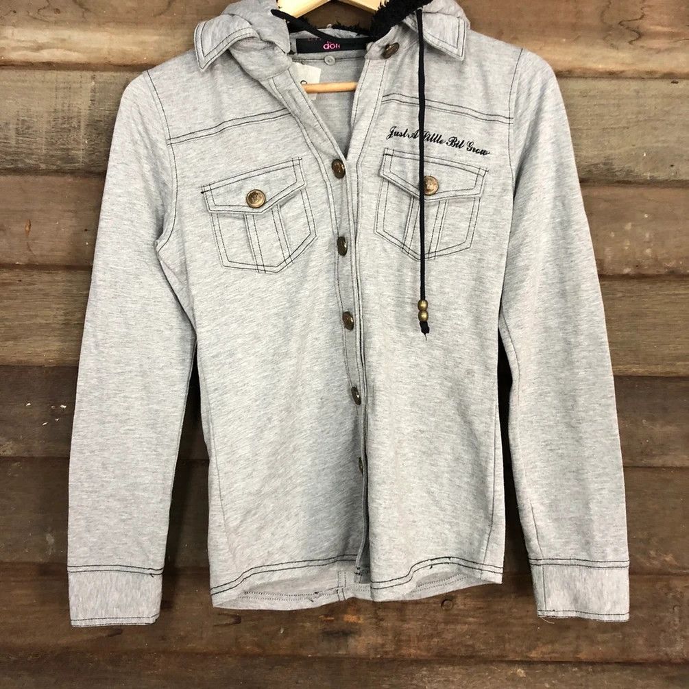 Japanese Brand Liz Lisa Doll Grey Jacket hoodie #3718 Size S / US 4 / IT 40 - 8 Thumbnail