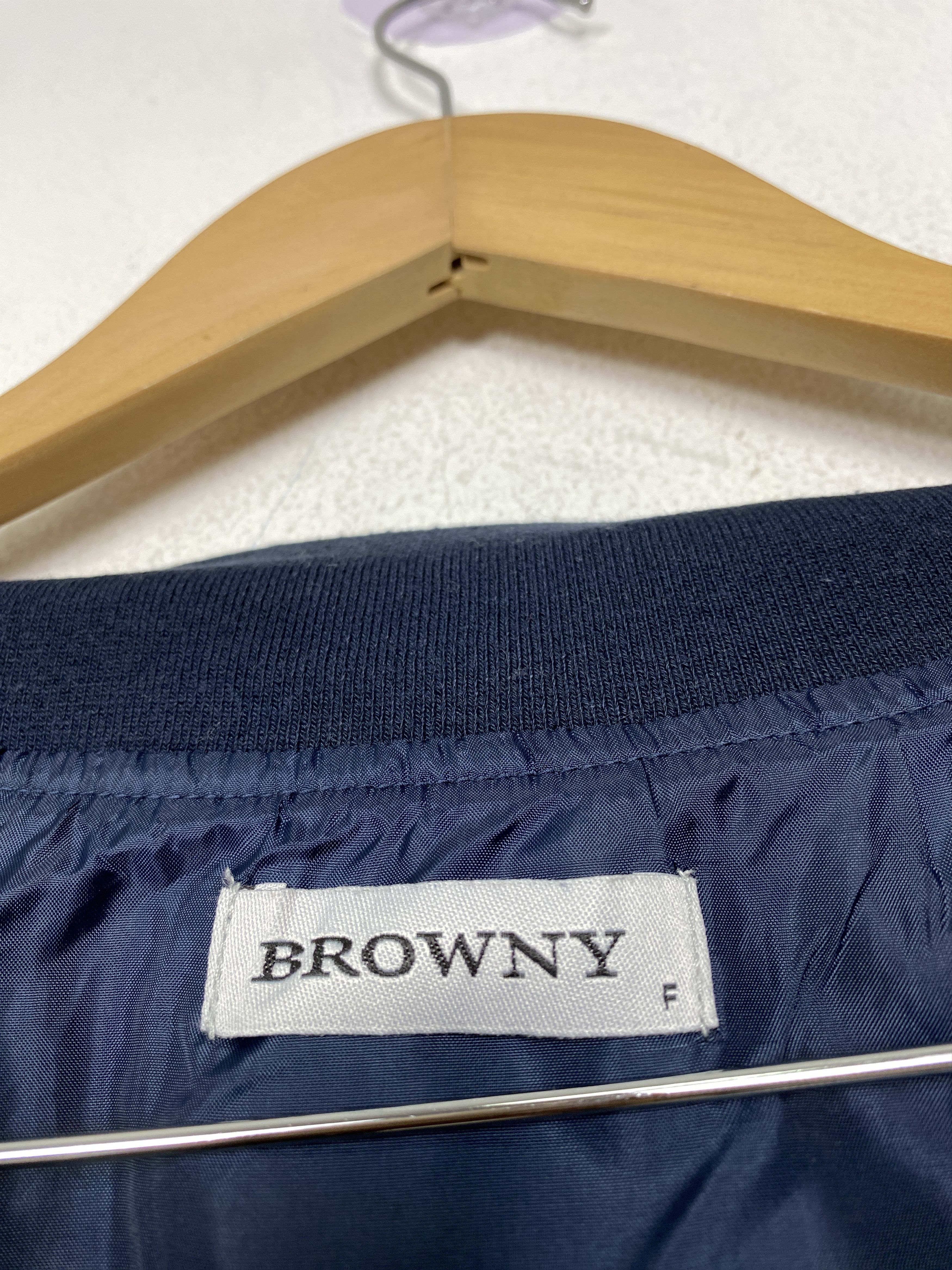 Japanese Brand Vintage Browny Button-Up Nylon Varsity Jacket Size US M / EU 48-50 / 2 - 12 Thumbnail
