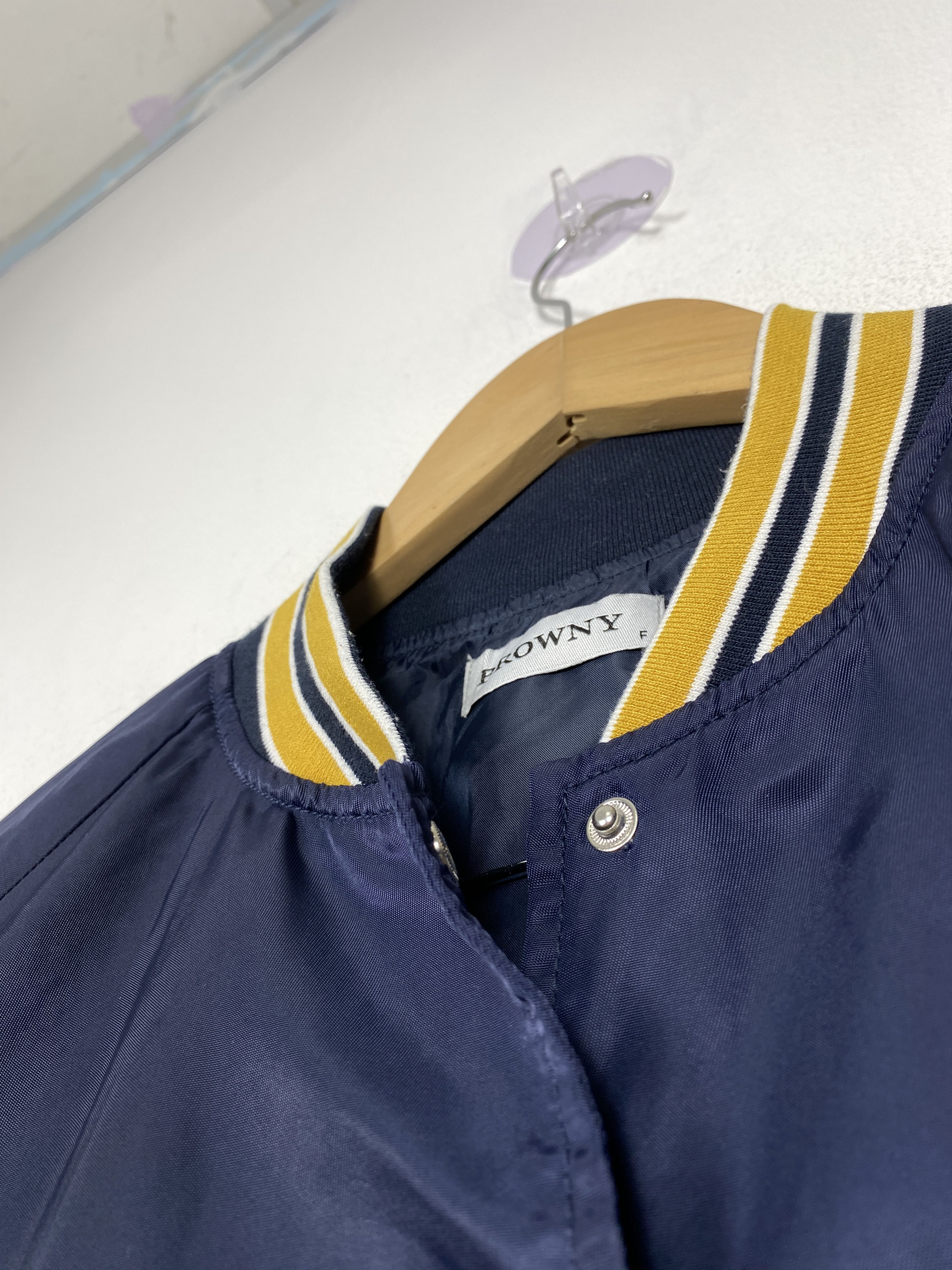 Japanese Brand Vintage Browny Button-Up Nylon Varsity Jacket Size US M / EU 48-50 / 2 - 6 Thumbnail