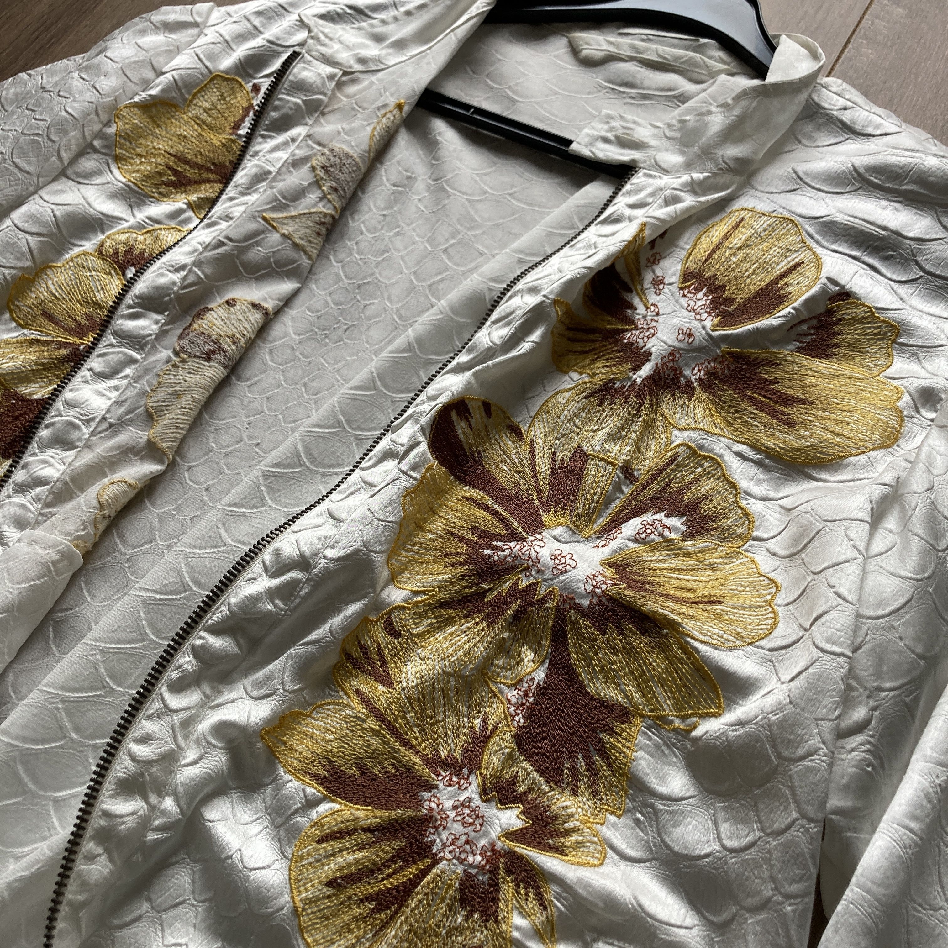SAMPLE EMBROIDERED EMBOSSED PYTHON SHIRT JACKET