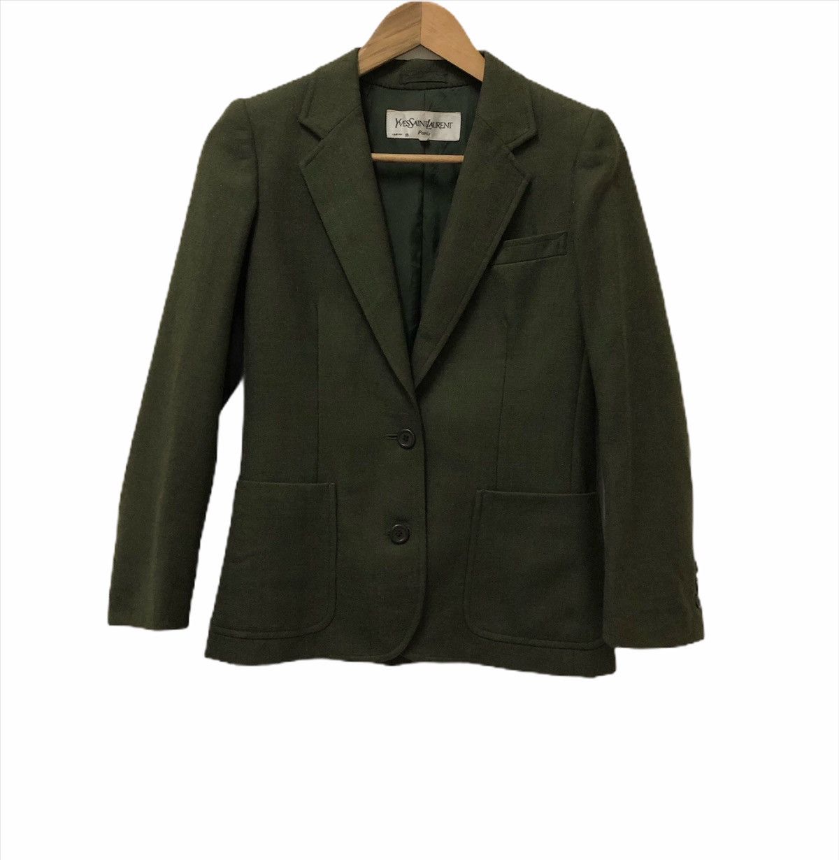 Yves Saint Laurent 🔥 Vintage 80s Yves Saint Laurent Blazer Jacket Size 34S - 1 Thumbnail