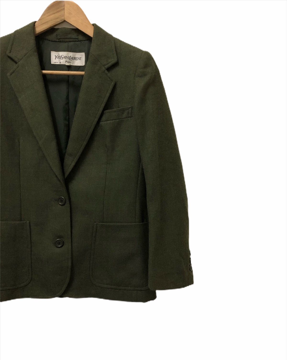Yves Saint Laurent 🔥 Vintage 80s Yves Saint Laurent Blazer Jacket Size 34S - 2 Thumbnail