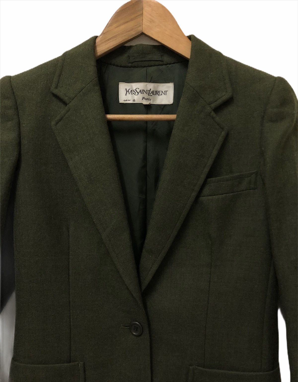 Yves Saint Laurent 🔥 Vintage 80s Yves Saint Laurent Blazer Jacket Size 34S - 4 Thumbnail