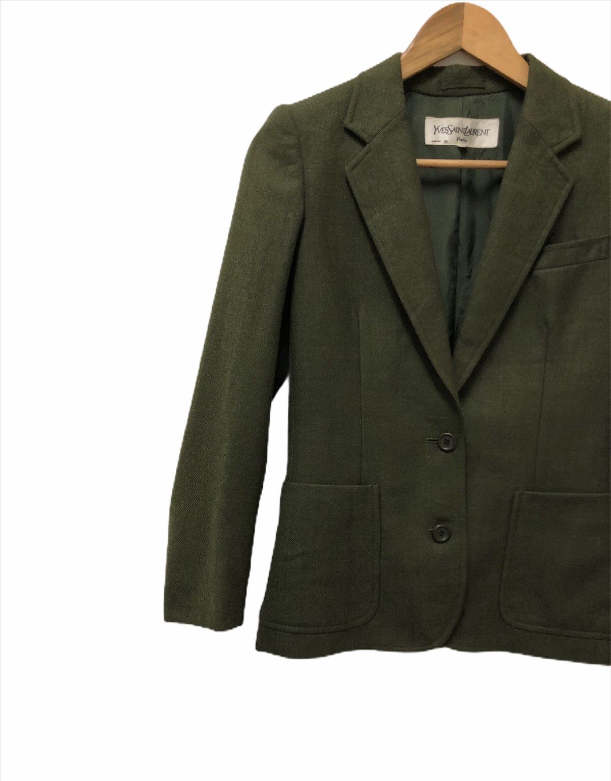 Yves Saint Laurent 🔥 Vintage 80s Yves Saint Laurent Blazer Jacket Size 34S - 3 Thumbnail