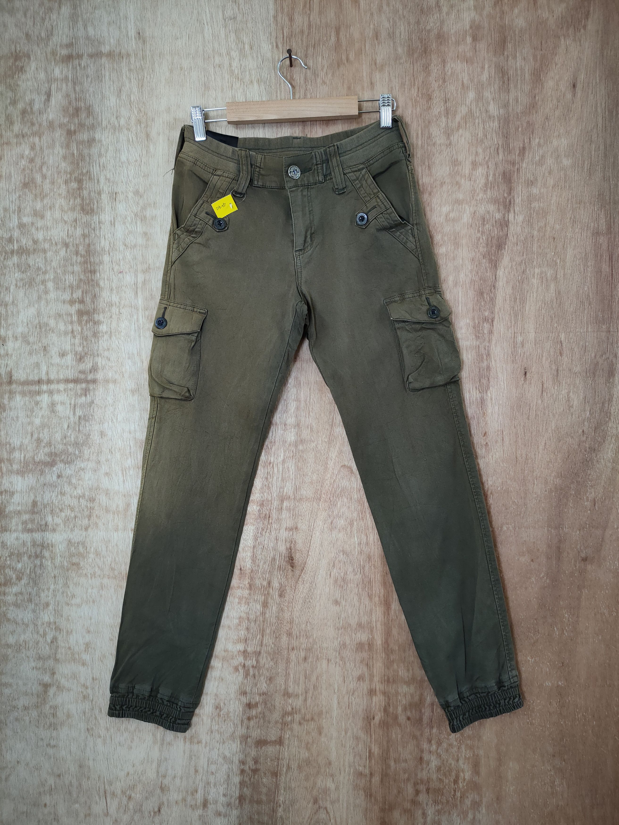 Faded Glory DL Something vintage faded green jogger cargo pants #46-412 Size 28" / US 6 / IT 42 - 1 Thumbnail