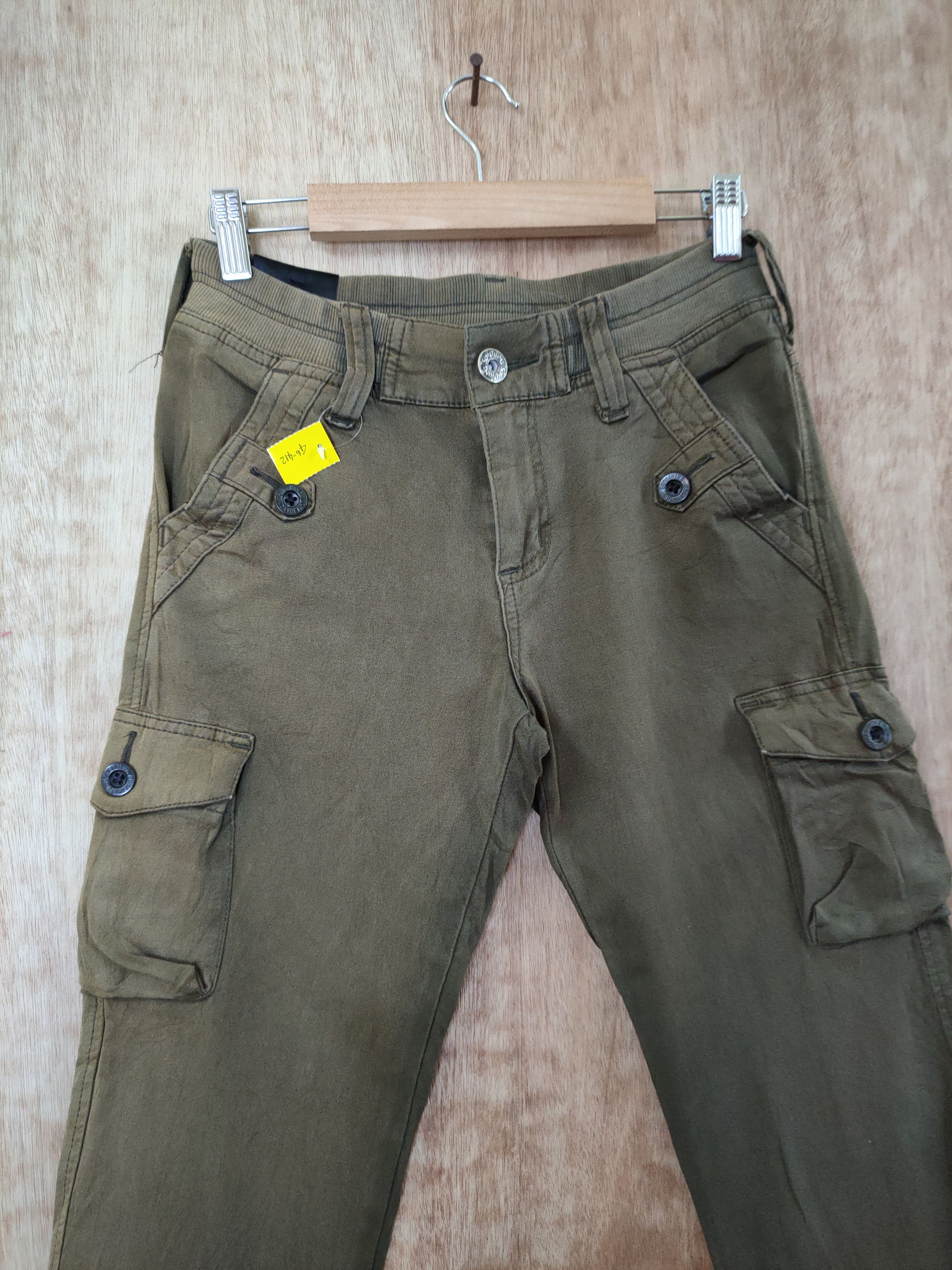 Faded Glory DL Something vintage faded green jogger cargo pants #46-412 Size 28" / US 6 / IT 42 - 4 Thumbnail