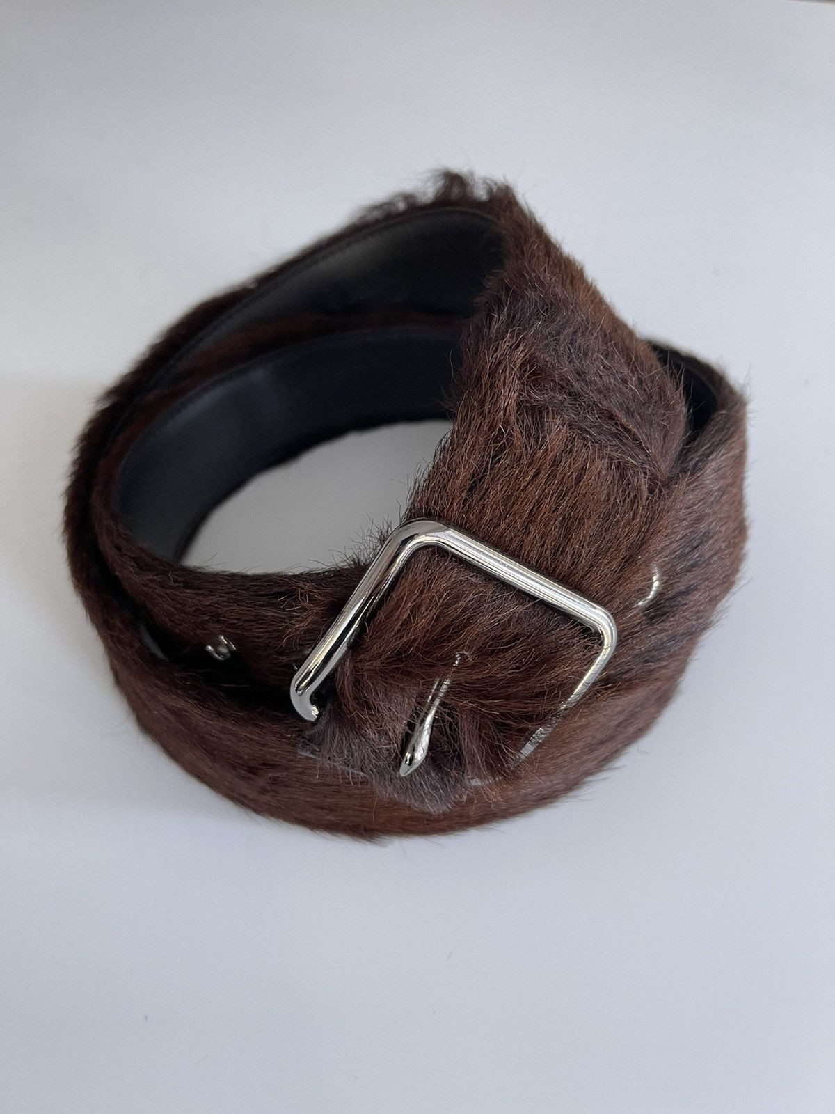image of Prada Fur Belt Aw17 in Brown, Men's