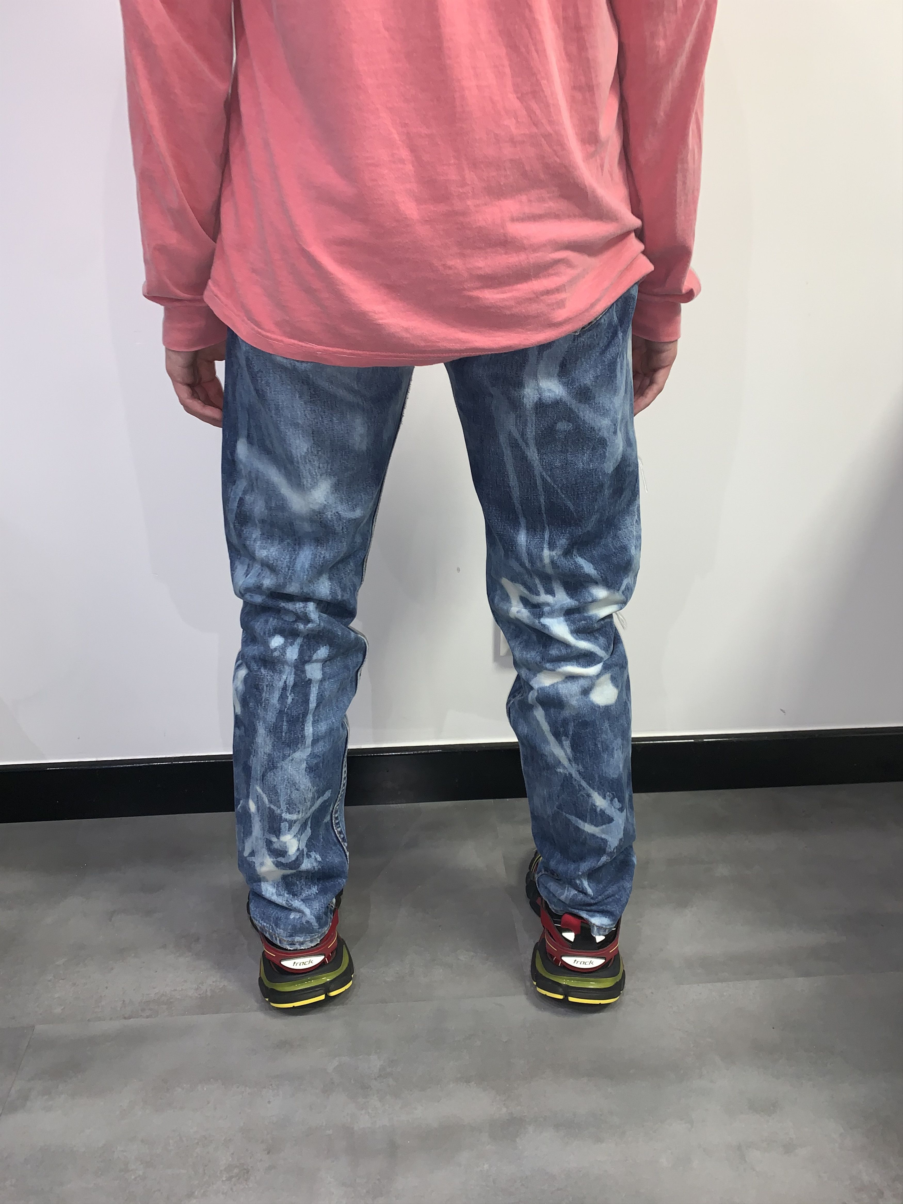 Levi's Levi’s Custom Bleached Distressed Indigo Denim Pants Size US 30 / EU 46 - 7 Thumbnail
