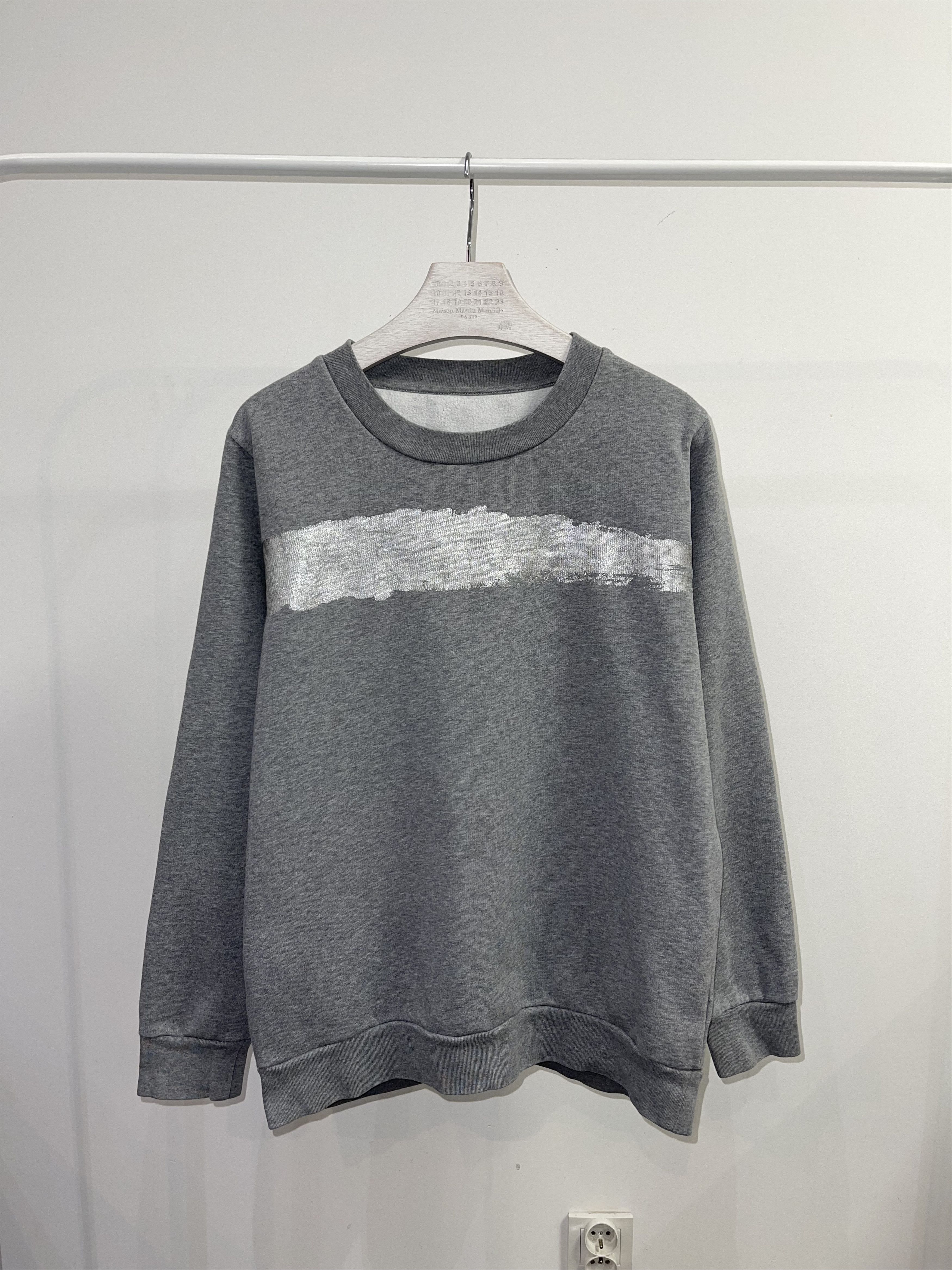 MM6 Maison Martin Margiela Silver Foil Stripe good Sweatshirt XS