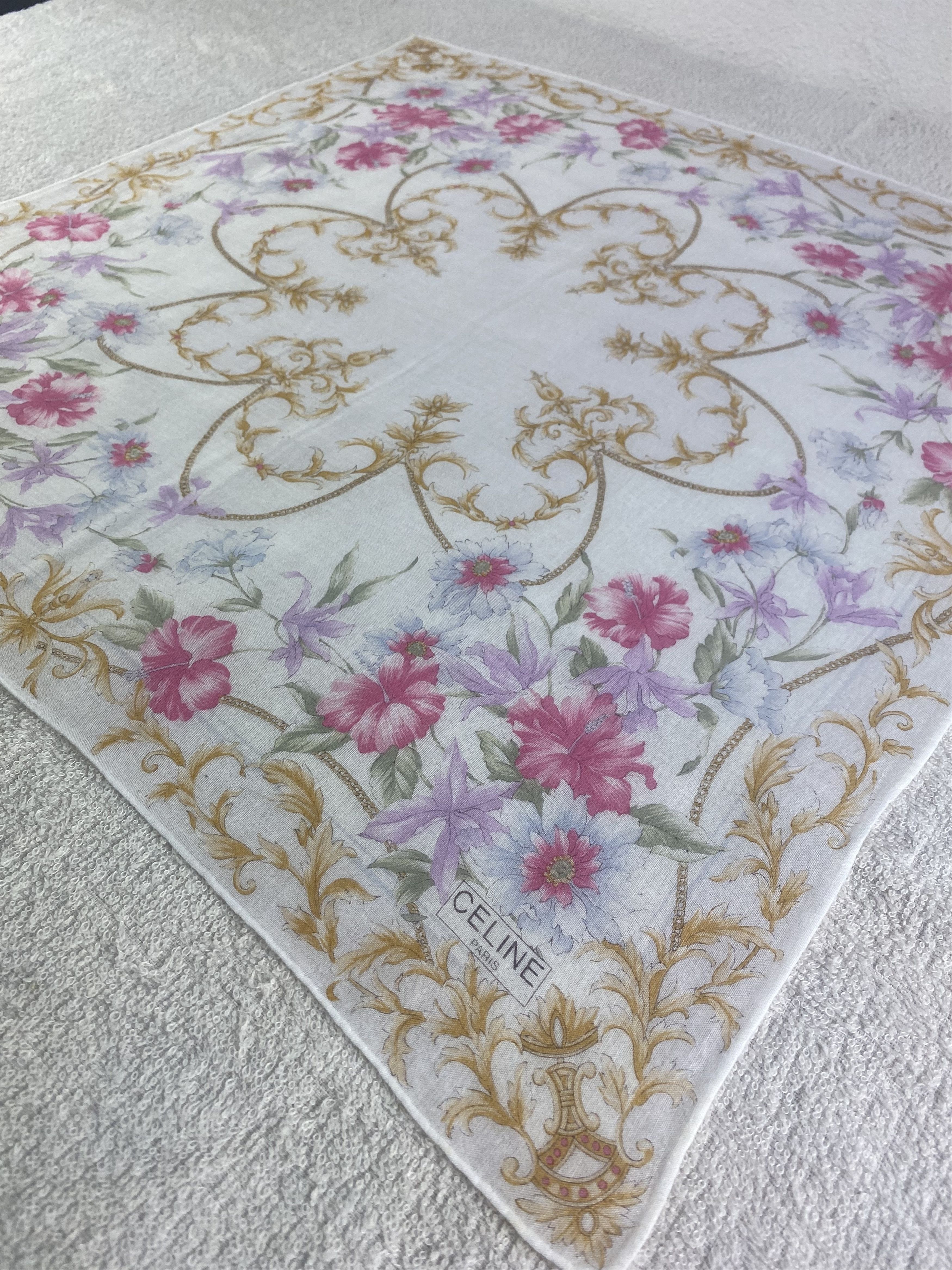 Celine Vintage Celine Handkerchief / Bandana / Neckerchief C171 Size ONE SIZE - 4 Thumbnail