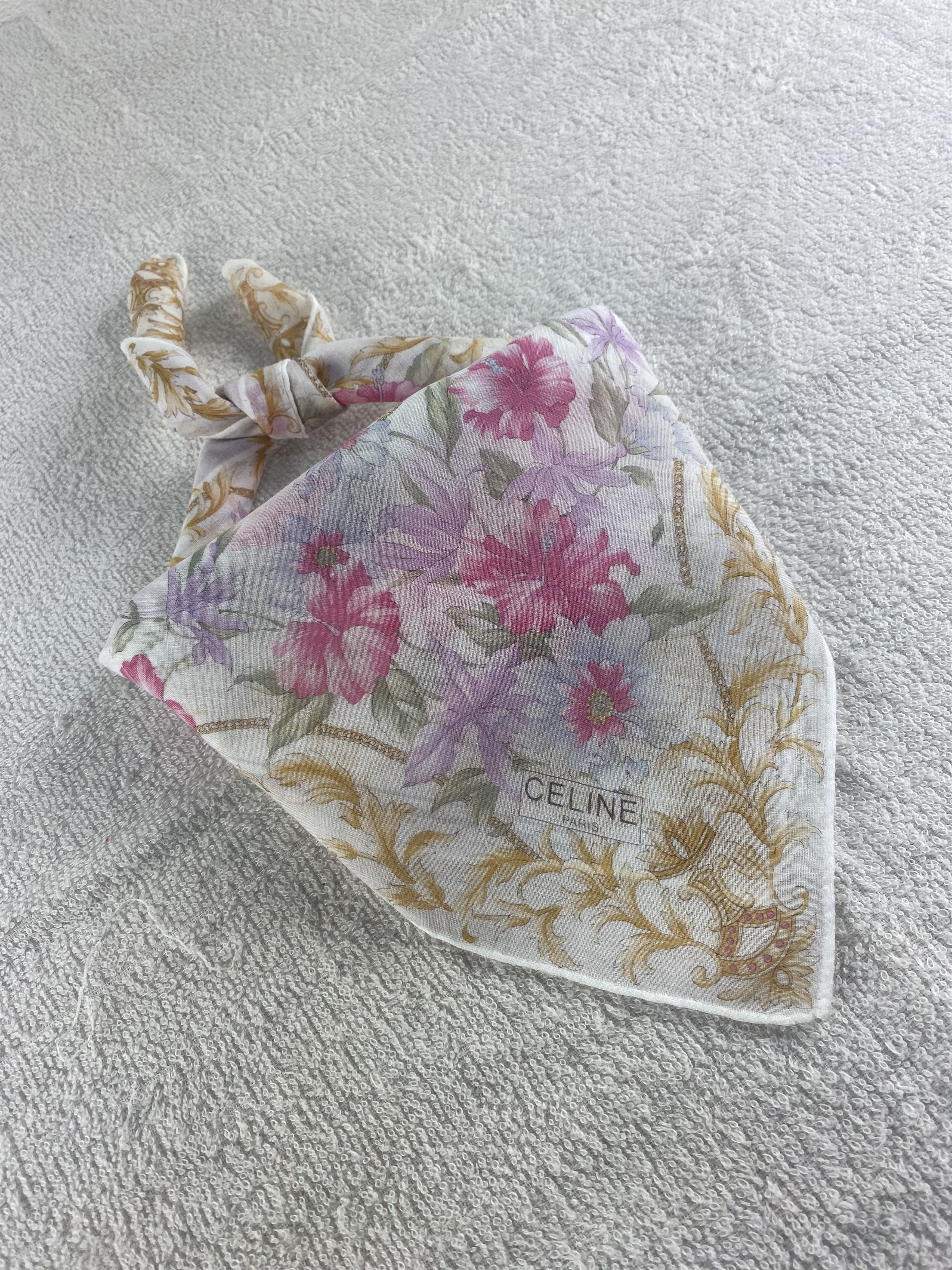 Celine Vintage Celine Handkerchief / Bandana / Neckerchief C171 Size ONE SIZE - 2 Thumbnail