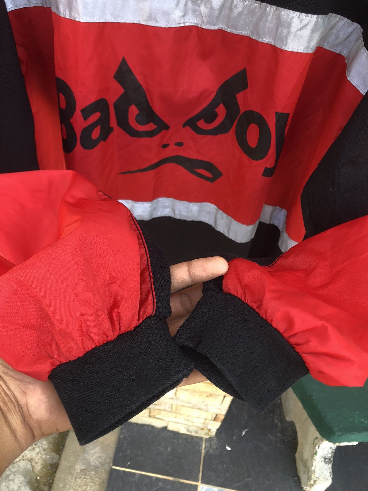 Revenge × Vintage Vintage’90s HipHop🔥BAD BOY🔥Big Logo Light Jacket Half Zip Size US L / EU 52-54 / 3 - 4 Thumbnail