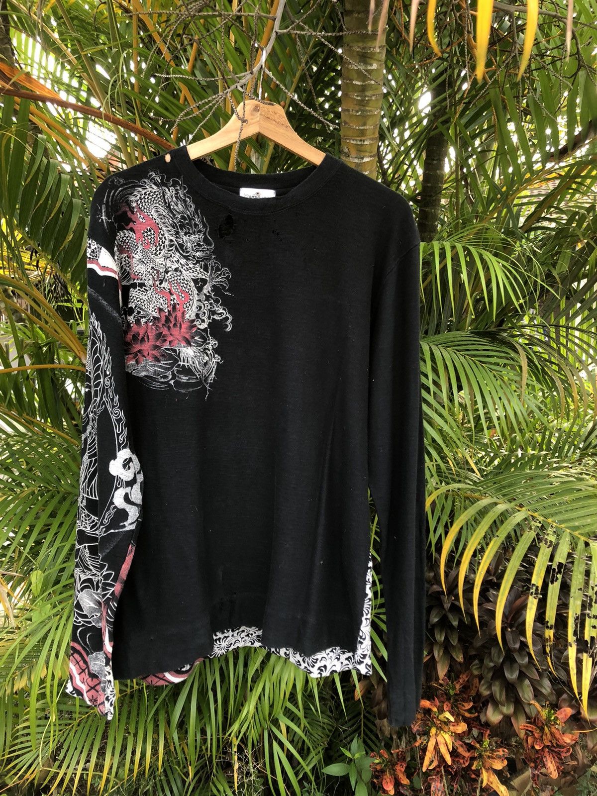 Karakuri Tamashii Vintage🔥KARAKURI TAMASHI🔥Trashed LongSleeve Tshirt Y2k Size US L / EU 52-54 / 3 - 2 Thumbnail