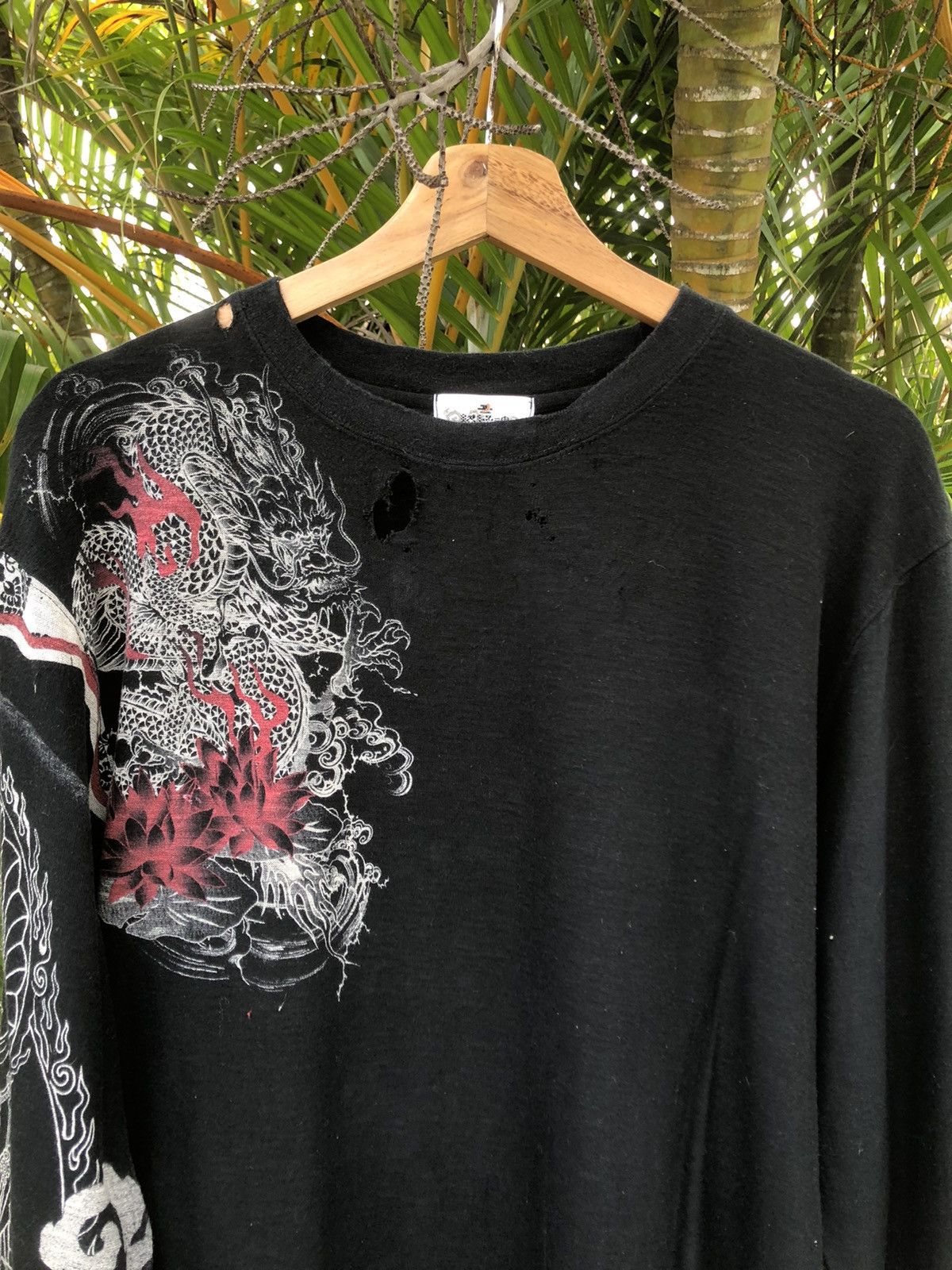 Karakuri Tamashii Vintage🔥KARAKURI TAMASHI🔥Trashed LongSleeve Tshirt Y2k Size US L / EU 52-54 / 3 - 3 Thumbnail