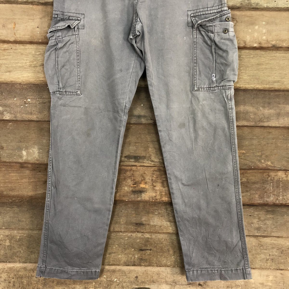 Japanese Brand DL Burtle Grey Multipocket Tactical Cargo Pants #c1002 Size US 29 - 3 Thumbnail