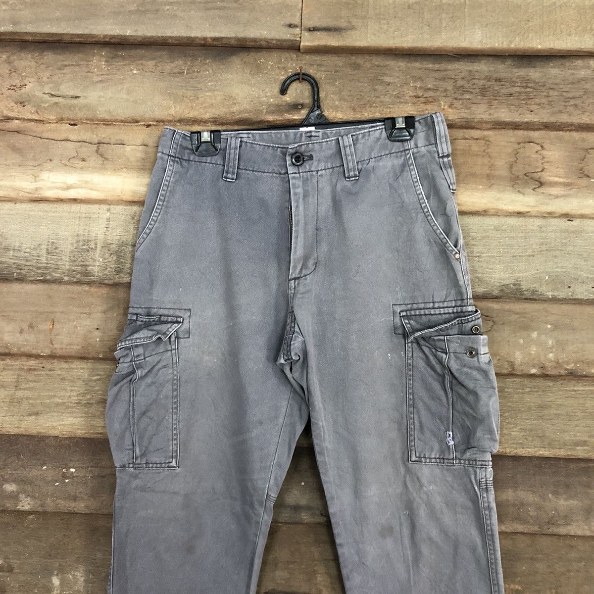 Japanese Brand DL Burtle Grey Multipocket Tactical Cargo Pants #c1002 Size US 29 - 2 Thumbnail