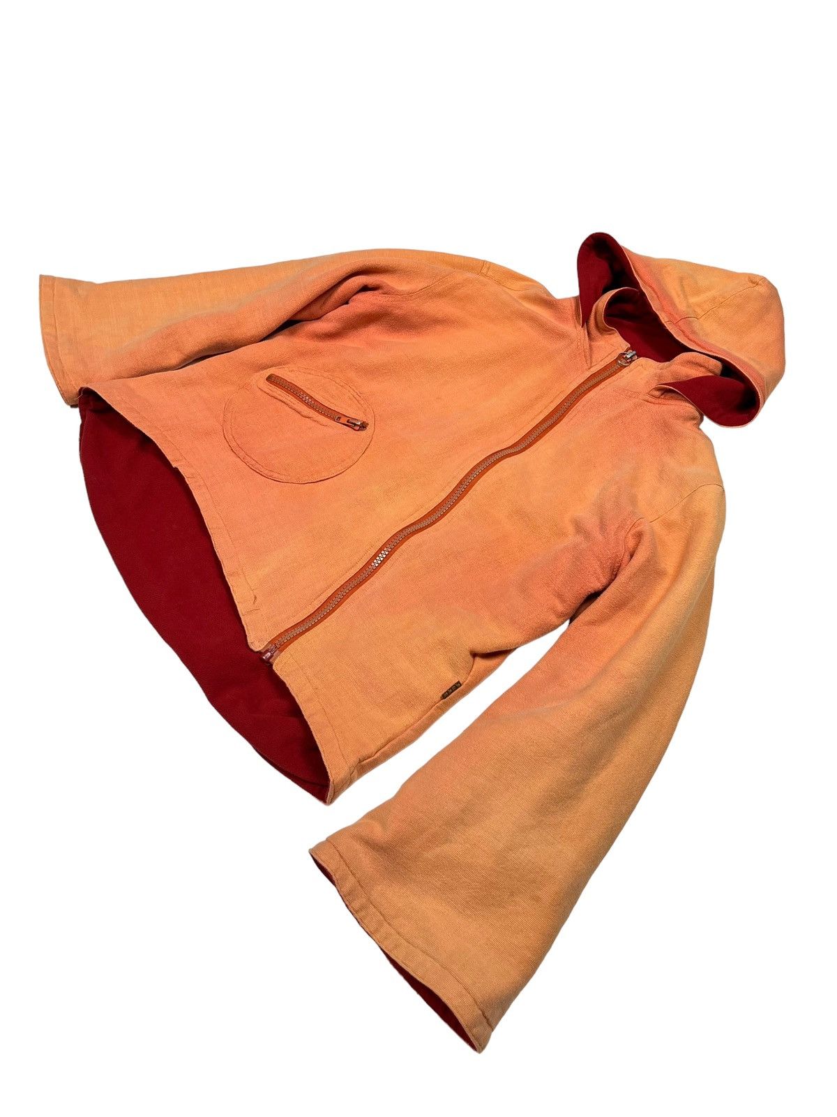 Other Vintage Asymmetrical Faded Peach Zip Hoodie Jacket Flared Size US M / EU 48-50 / 2 - 5 Thumbnail