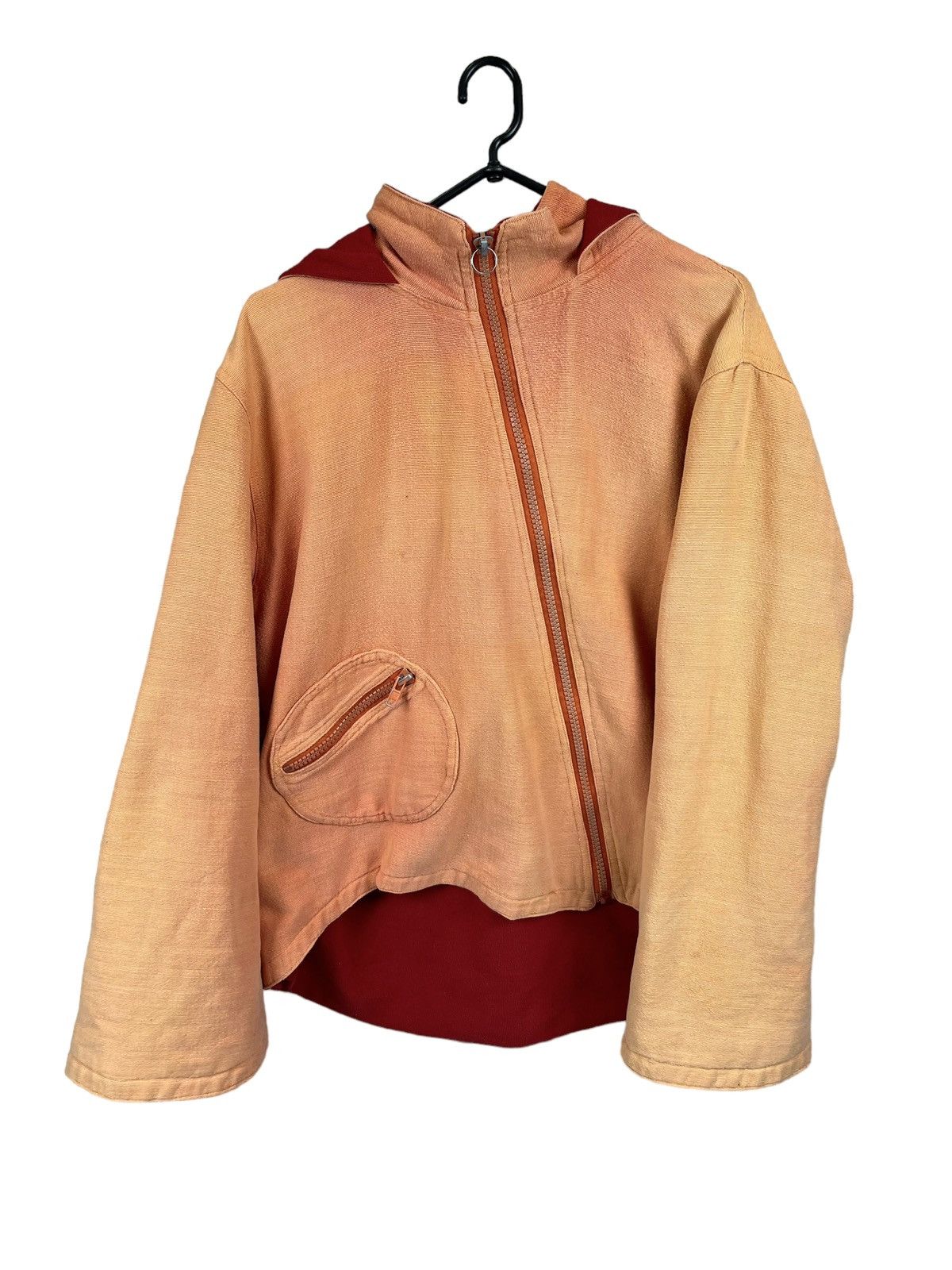 Other Vintage Asymmetrical Faded Peach Zip Hoodie Jacket Flared Size US M / EU 48-50 / 2 - 7 Thumbnail