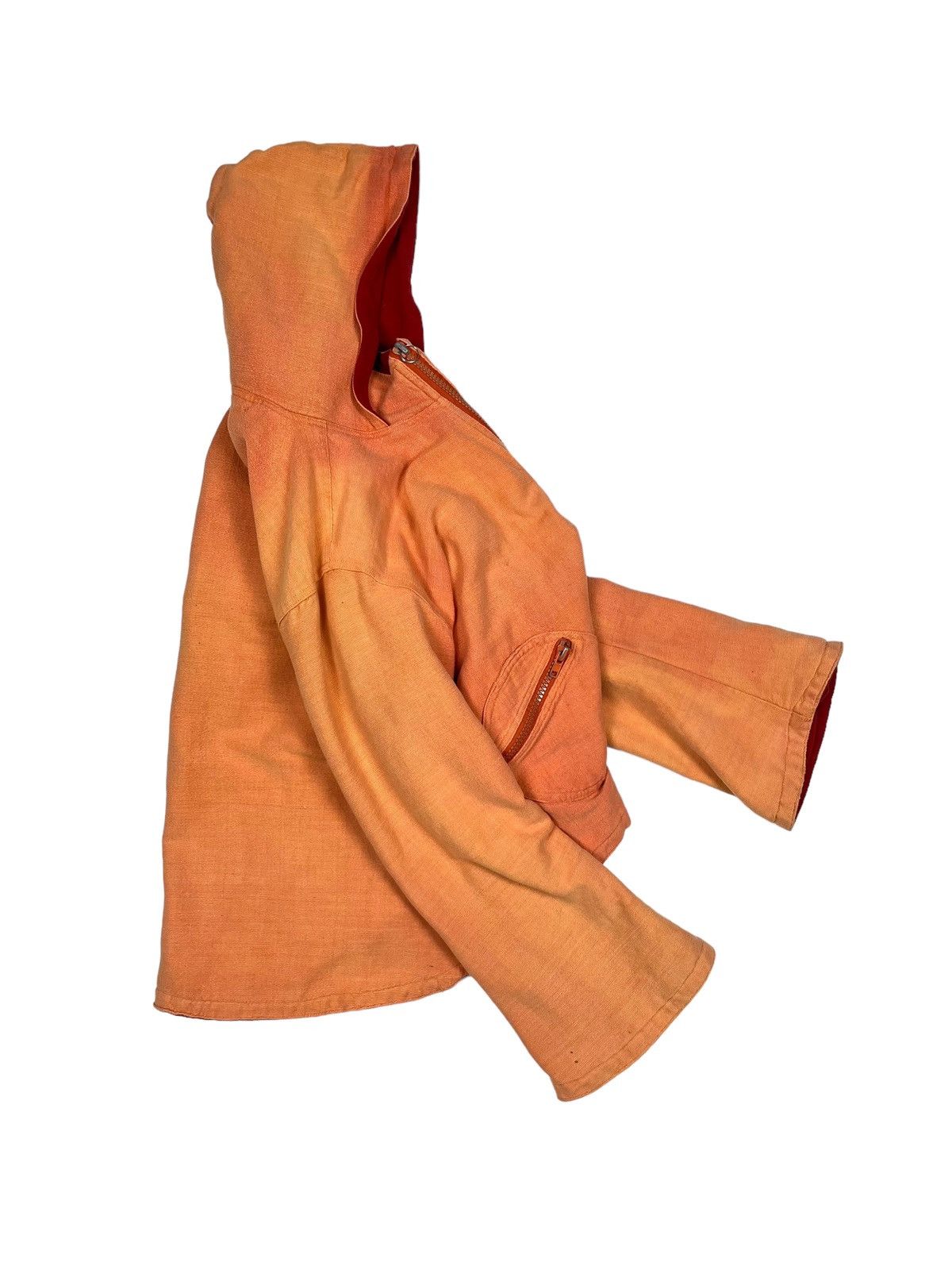 Other Vintage Asymmetrical Faded Peach Zip Hoodie Jacket Flared Size US M / EU 48-50 / 2 - 4 Thumbnail
