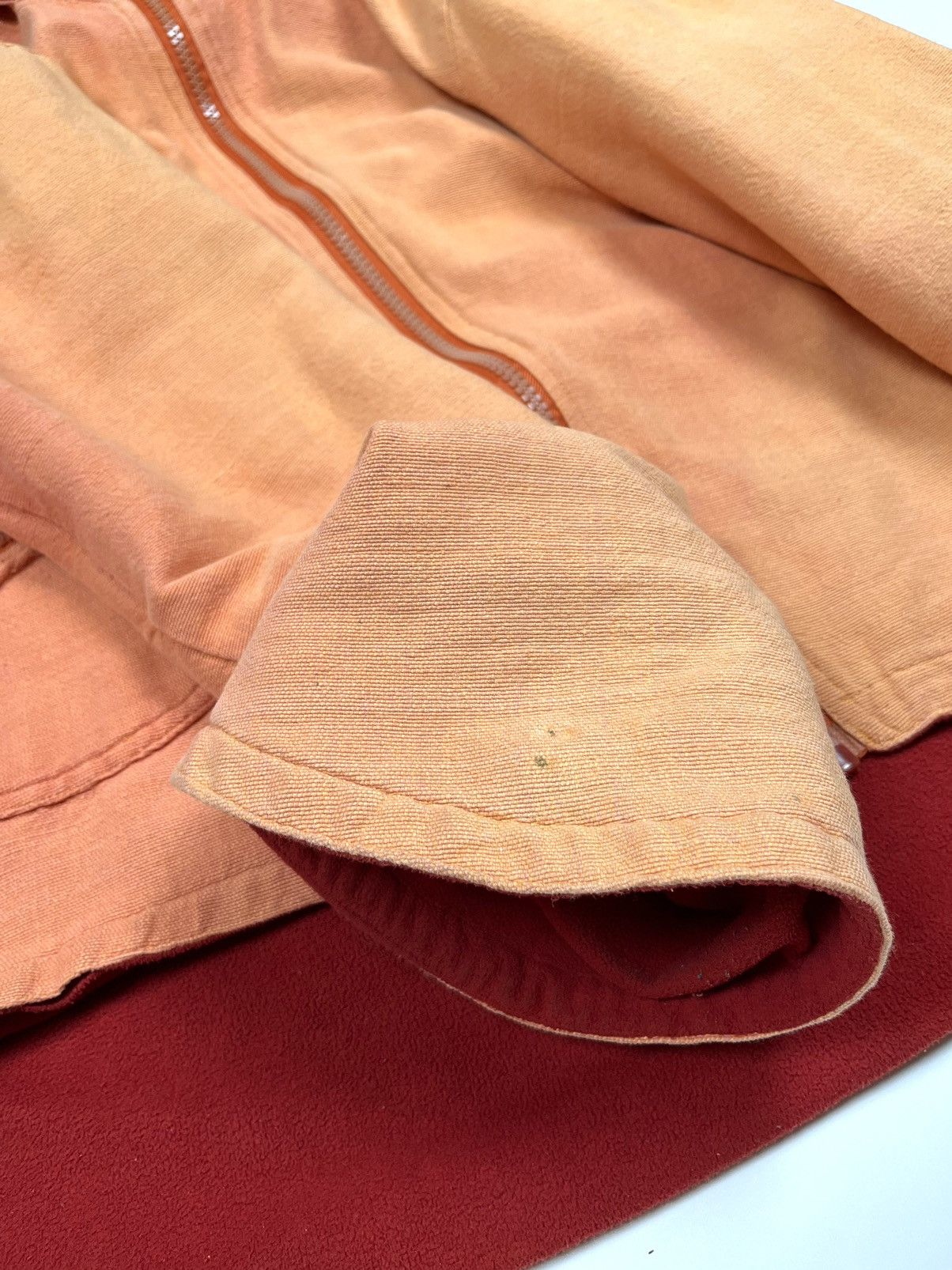 Other Vintage Asymmetrical Faded Peach Zip Hoodie Jacket Flared Size US M / EU 48-50 / 2 - 18 Thumbnail