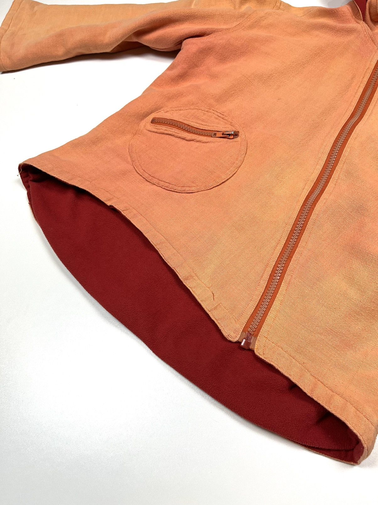 Other Vintage Asymmetrical Faded Peach Zip Hoodie Jacket Flared Size US M / EU 48-50 / 2 - 12 Thumbnail