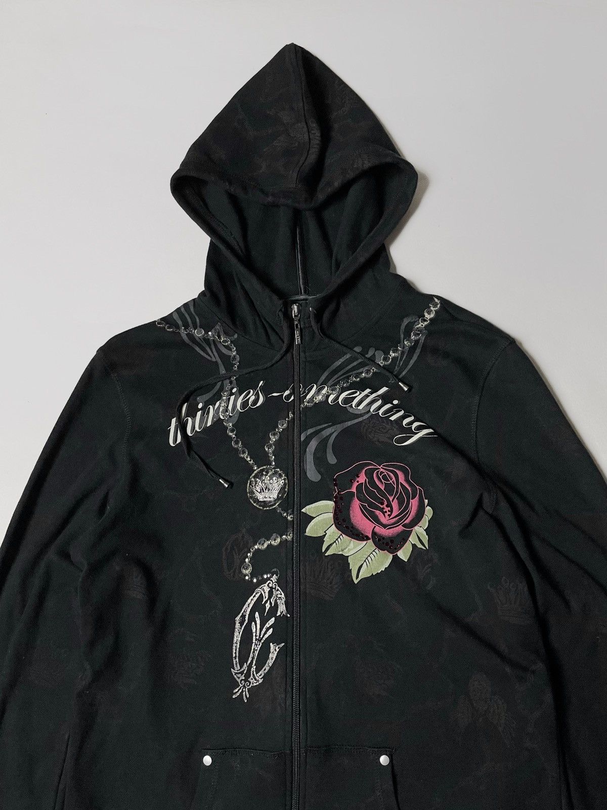 Japanese Brand Vintage zip hoodie 2TK Ed Hardy style Size L / US 10 / IT 46 - 4 Thumbnail