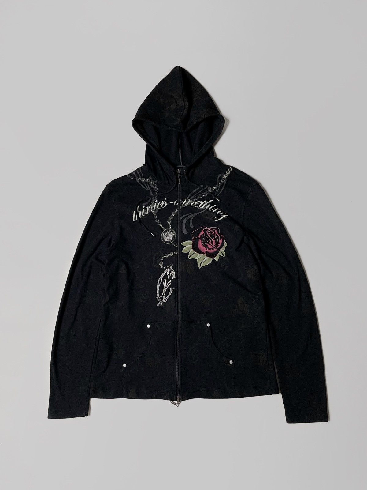 Japanese Brand Vintage zip hoodie 2TK Ed Hardy style Size L / US 10 / IT 46 - 1 Thumbnail
