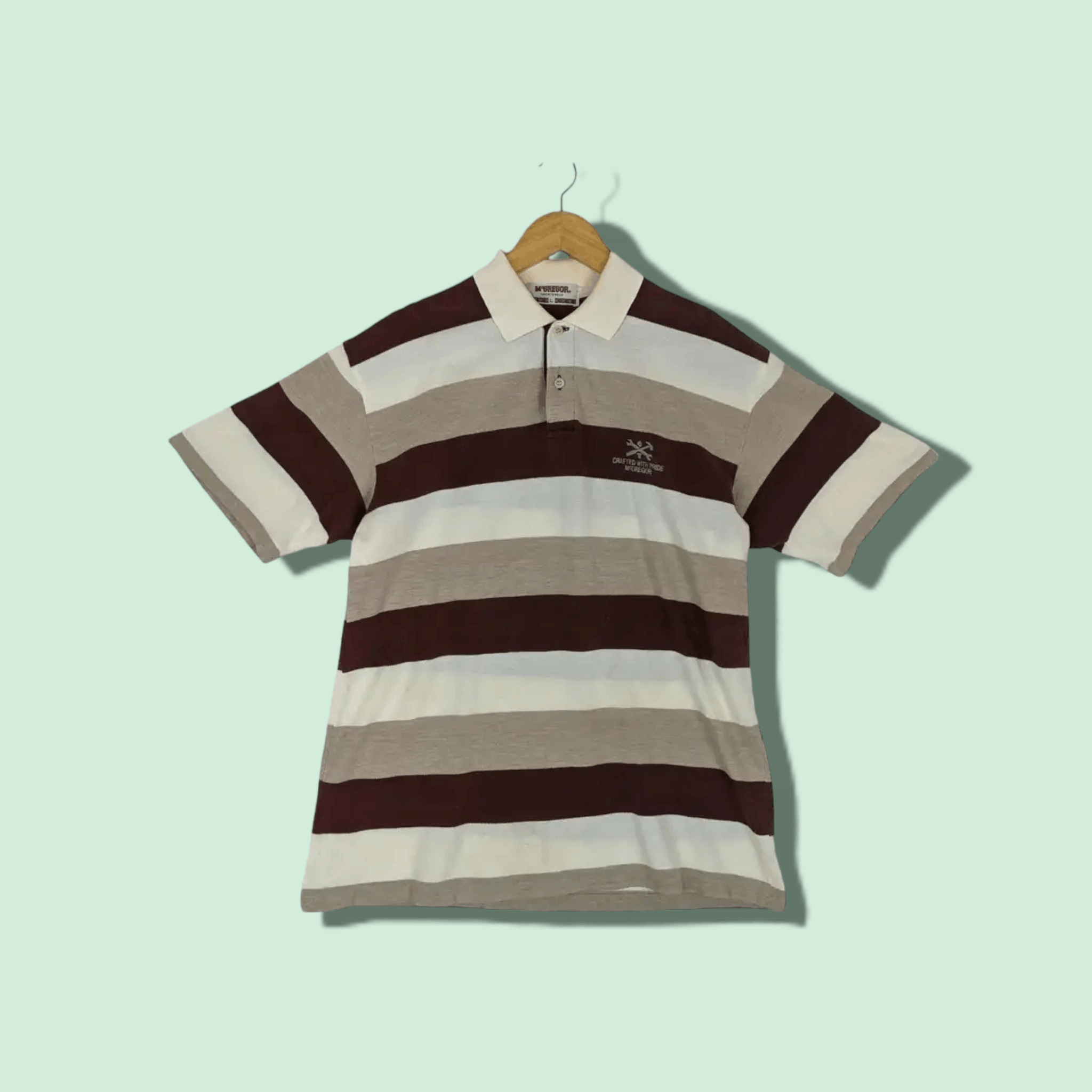 McGregor Vintage MCGREGOR Striped Polo Shirt Size US L / EU 52-54 / 3 - 1 Thumbnail