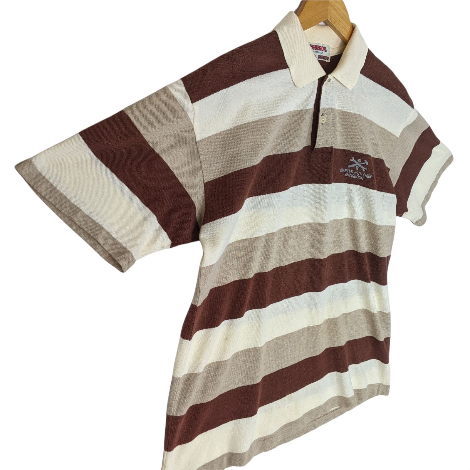 McGregor Vintage MCGREGOR Striped Polo Shirt Size US L / EU 52-54 / 3 - 4 Thumbnail